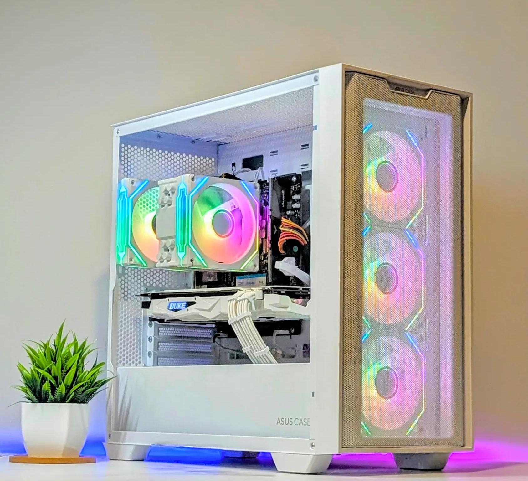 BUDGET 1080P BEAST | ARGB | 16GB RAM | RYZEN 5 | 1TB NVME SSD | GTX 1080 | WIN 11 | WHITE CUSTOM PC