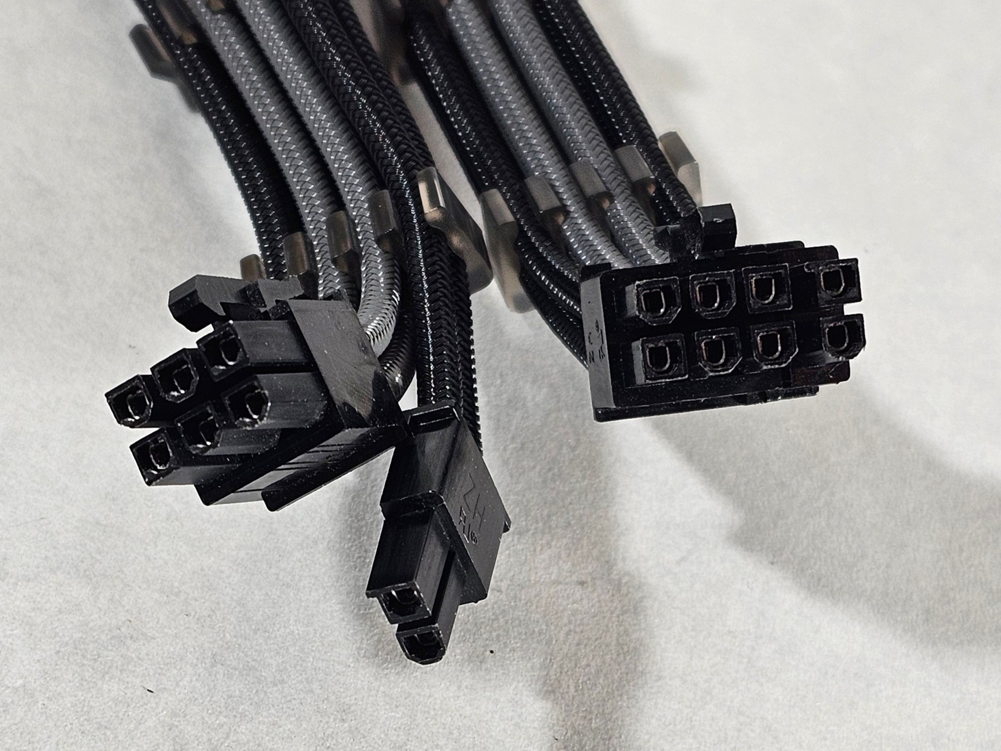 Black and Gray PCIe GPU Extension Cables