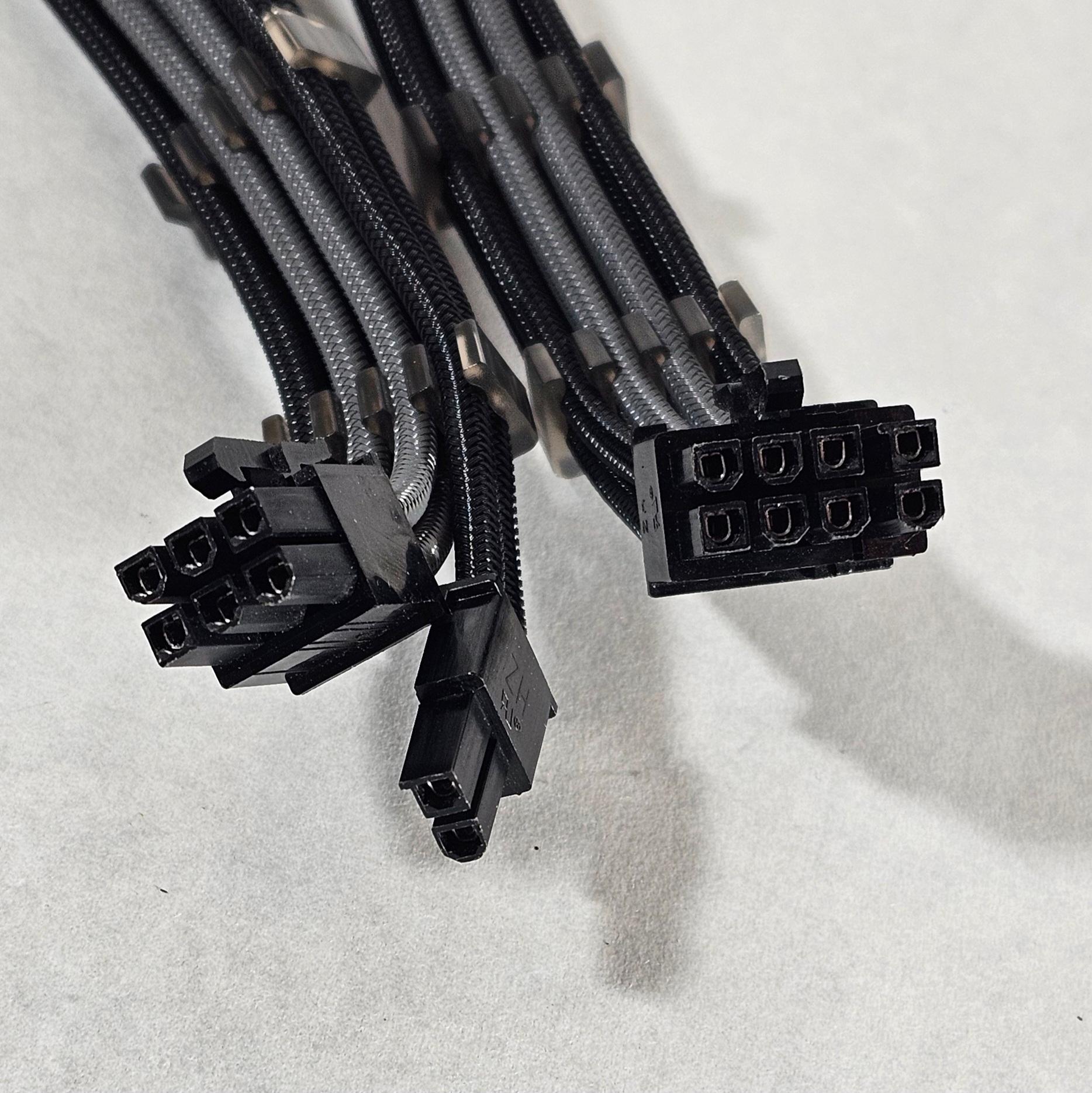 Black and Gray PCIe GPU Extension Cables