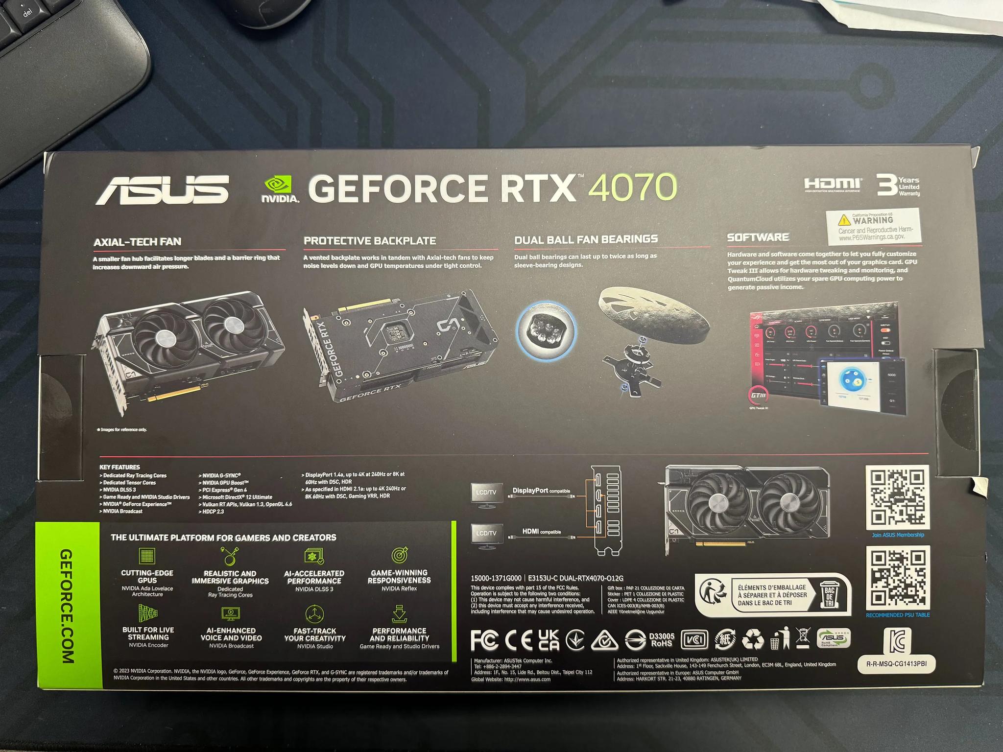 ASUS nVidia GeForce RTX 4070 Dual *NIB*