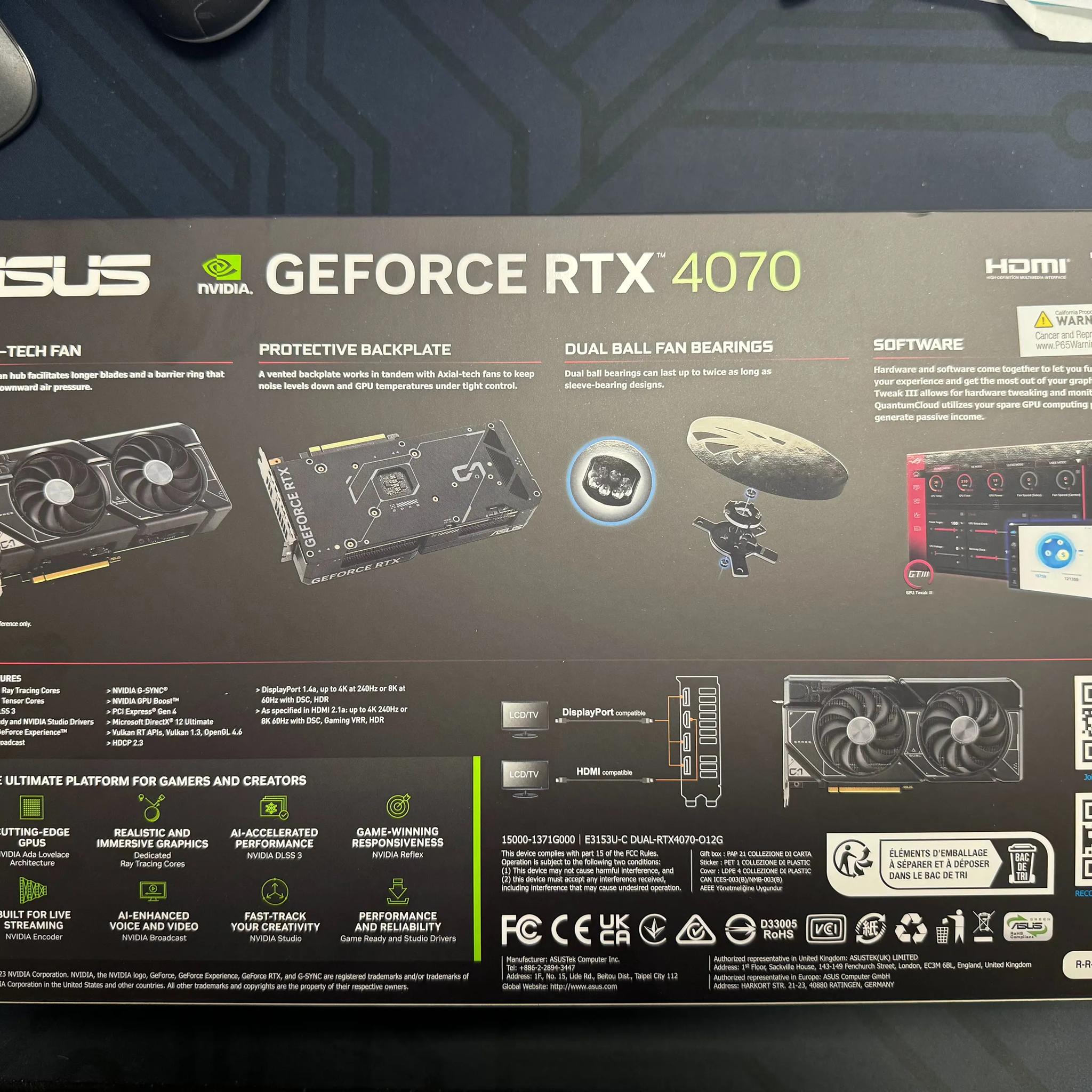 ASUS nVidia GeForce RTX 4070 Dual *NIB*