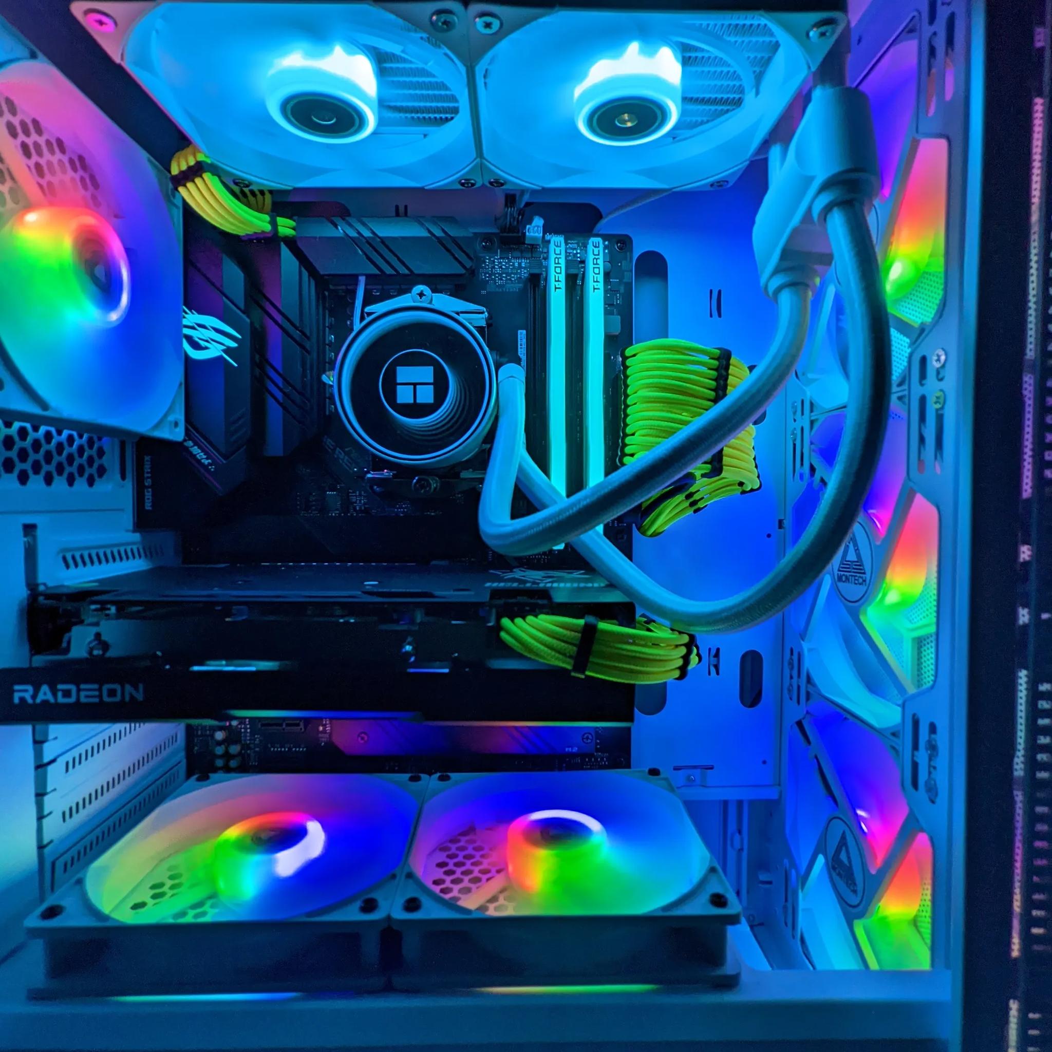 ⚪️Liquid-Cooled 💦⚪️Gaming PC |RX 6650XT| Ryzen 5 5600G| 16GB DDR4 RAM(TFORCE)| Windows 11 Pro