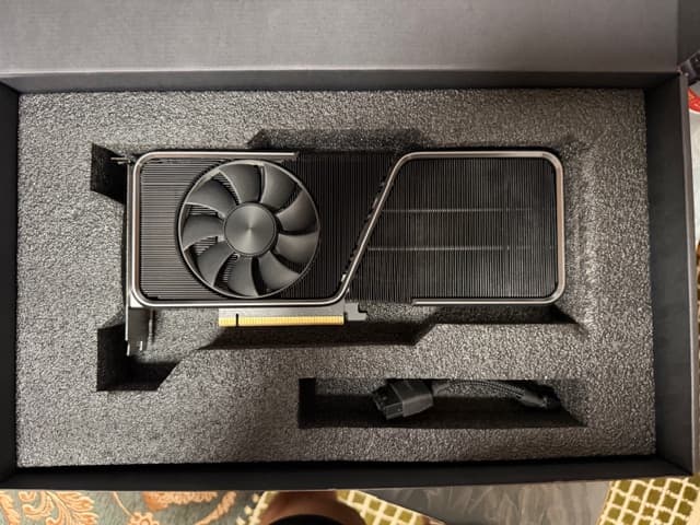 NVIDIA GeForce RTX 3070 Ti Founders Edition 8GB GDDR6X PCI Express 4.0 Graphics Card Titanium/Black