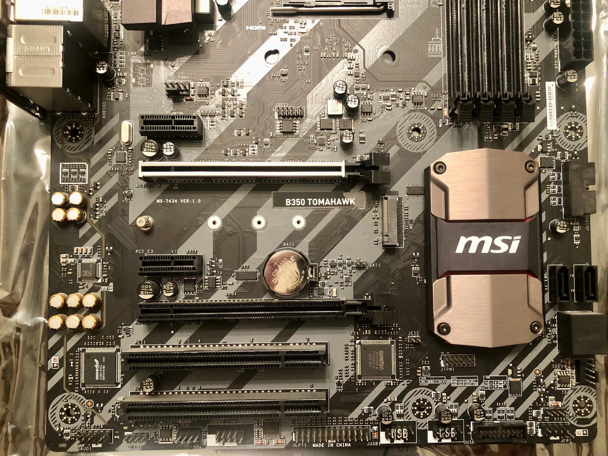 MSI B350 Tomahawk Motherboard (Read Description)
