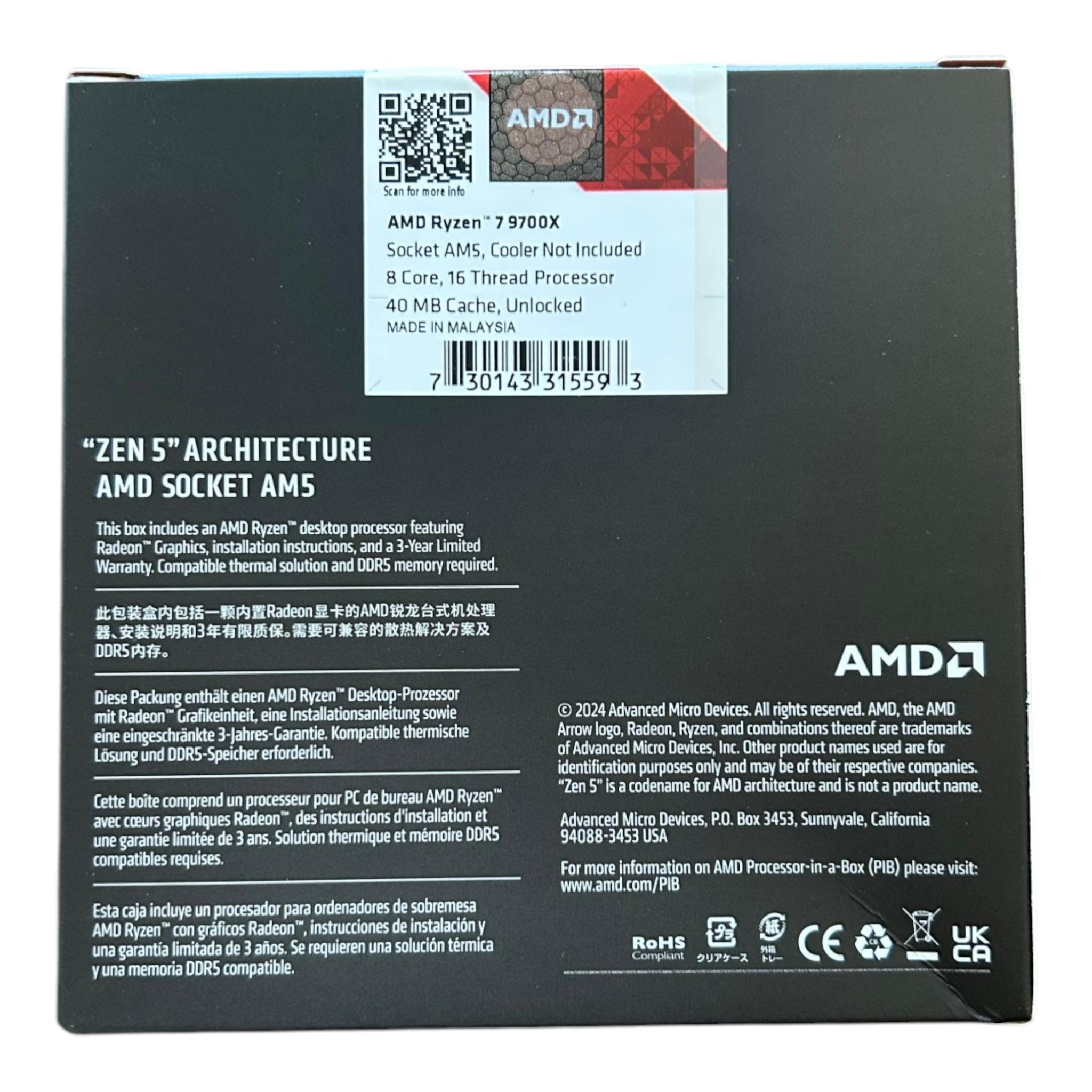 *NEW* AMD Ryzen 7 9700X (8 Core - 16 Thread)