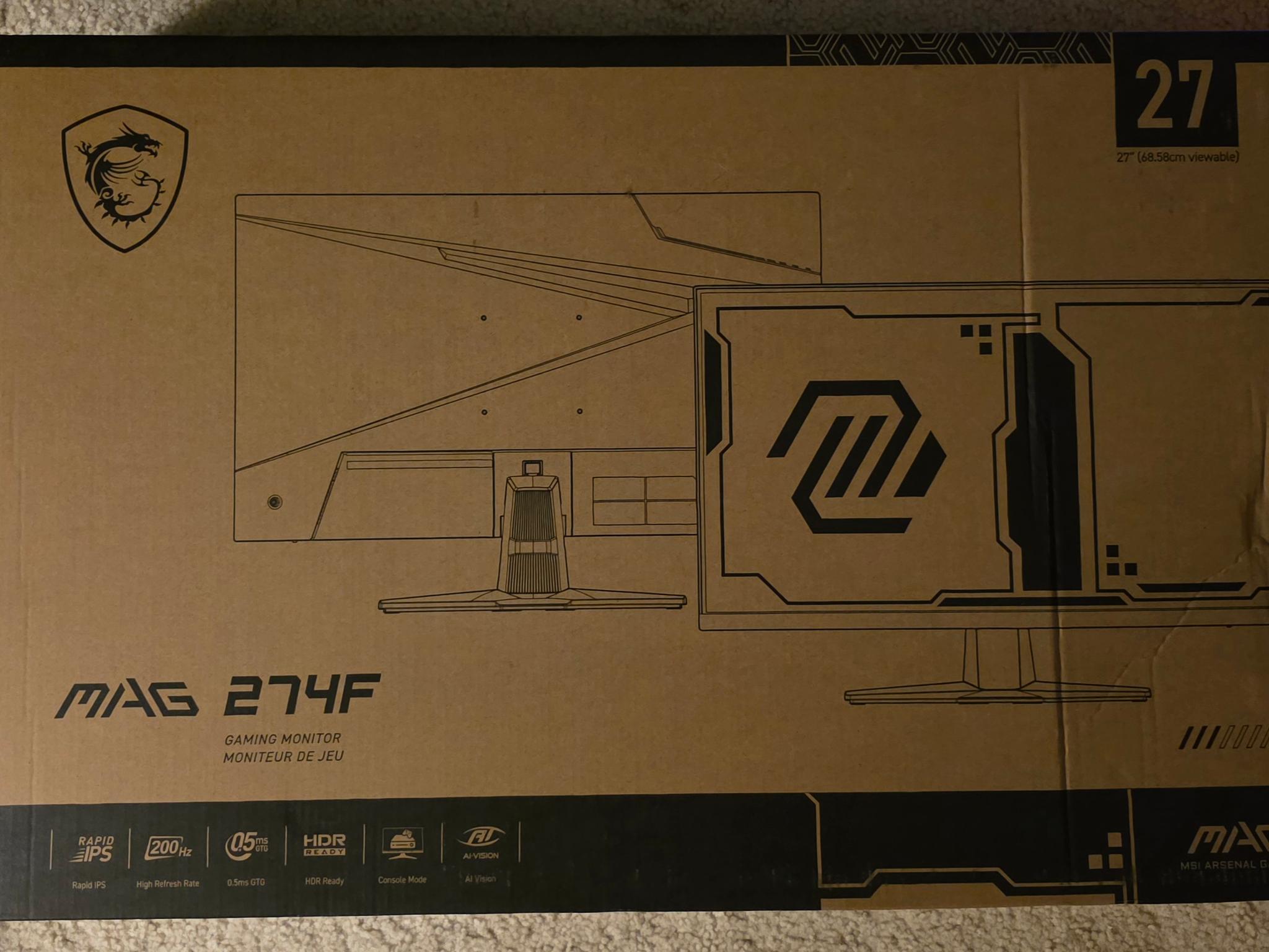 MSI MAG274F 27" 1080p 200Hz IPS Monitor Brand New