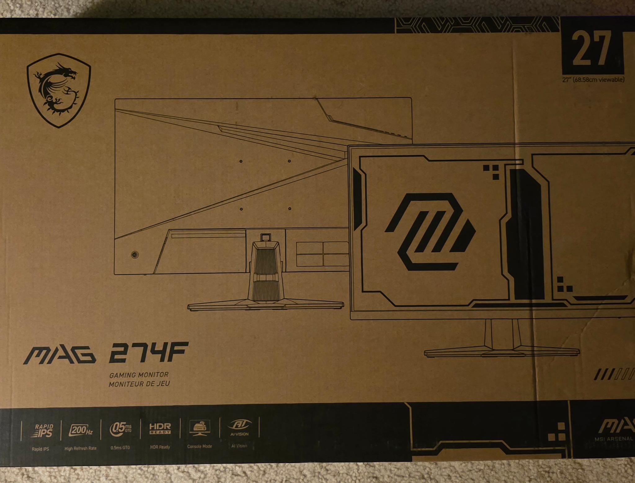 MSI MAG274F 27" 1080p 200Hz IPS Monitor Brand New