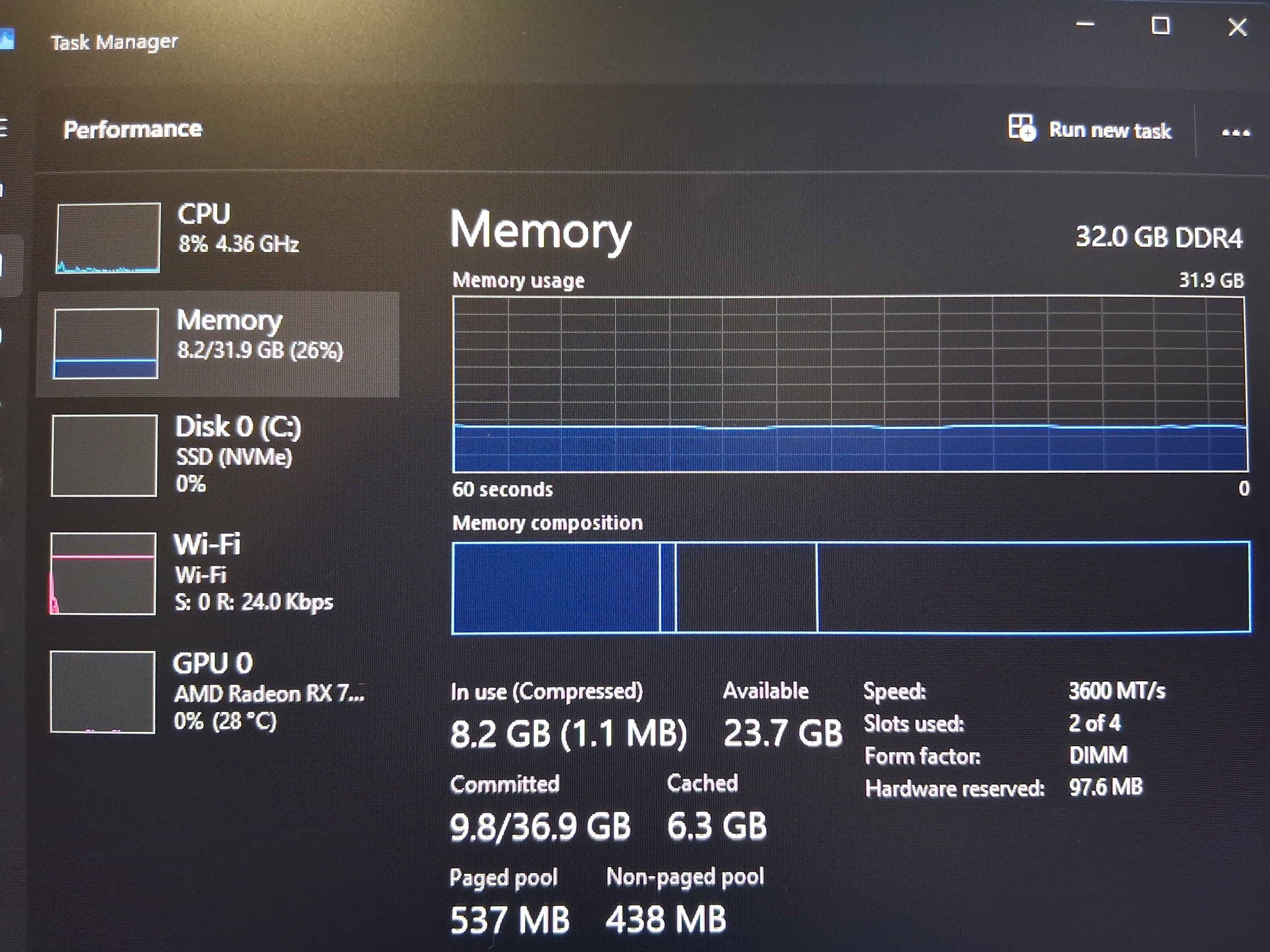 Gaming PC Ryzen 7 5700x 32GB DDR4 / 1TB SSD / SAPPHIRE RX 7800 XT 16GB / WINDOWS 11 / WIFI