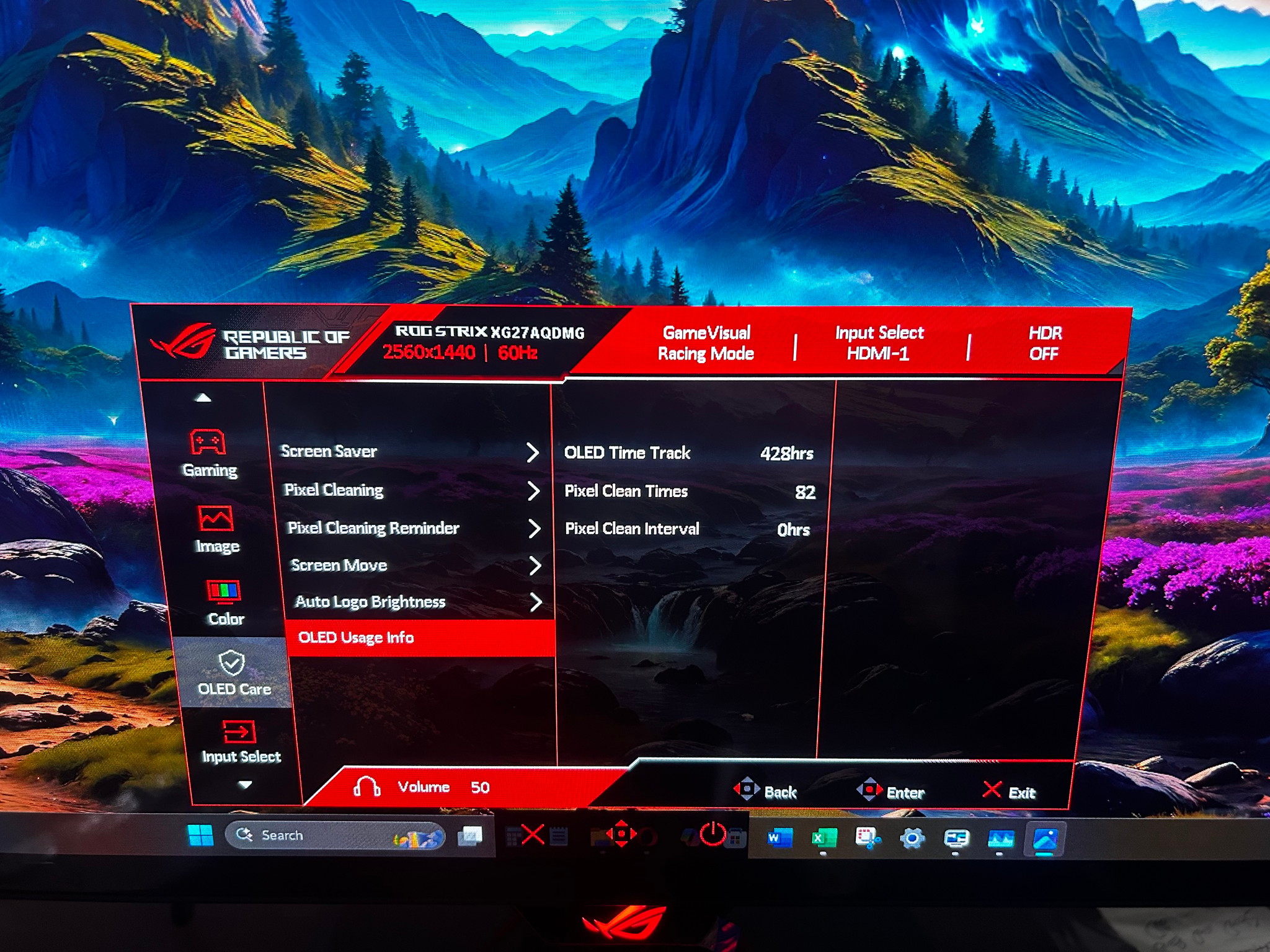 ROG Strix OLED (240hz) Gaming Monitor 27" 1440p Glossy WOLED Panel (Protection Film Still Attached!)