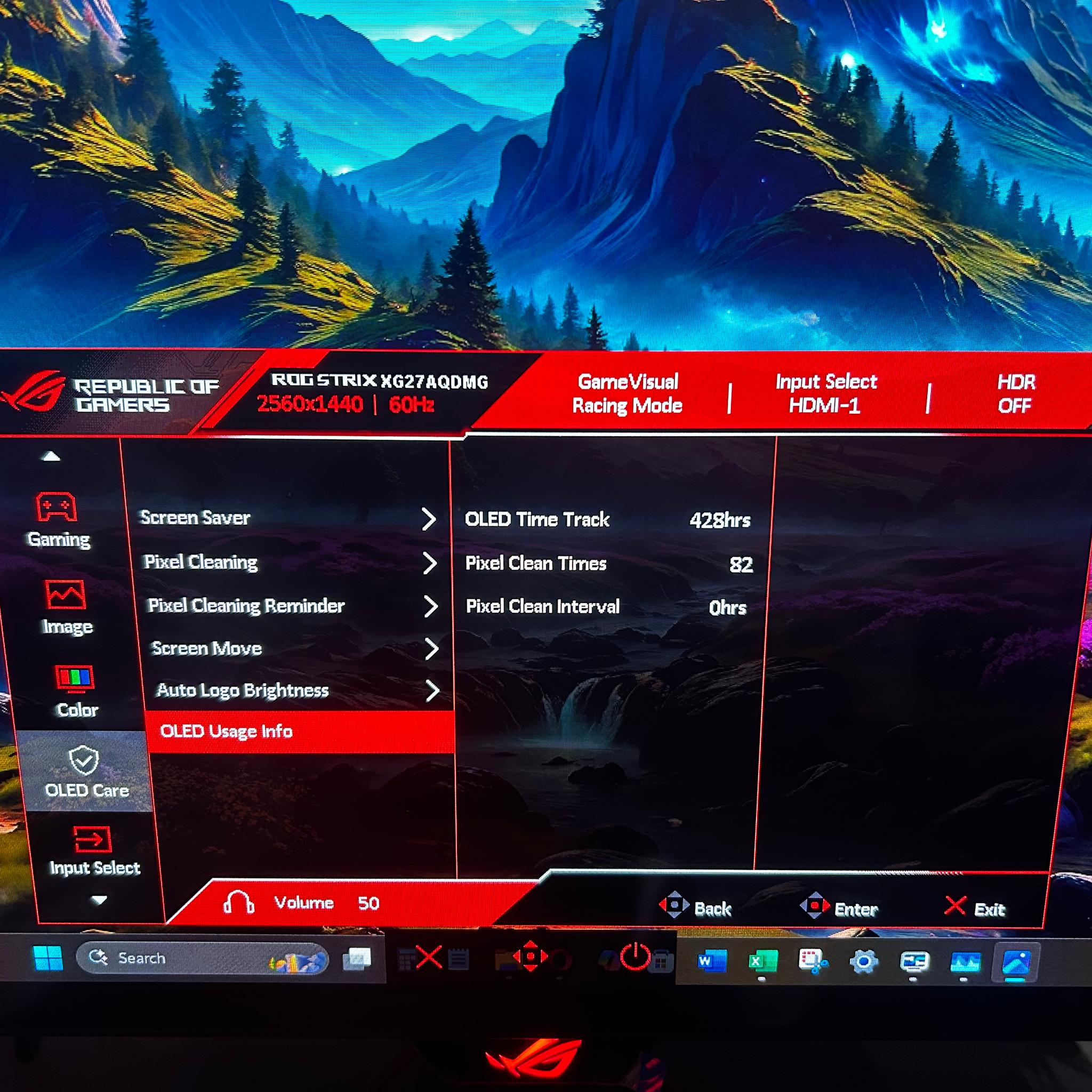 ROG Strix OLED (240hz) Gaming Monitor 27" 1440p Glossy WOLED Panel (Protection Film Still Attached!)