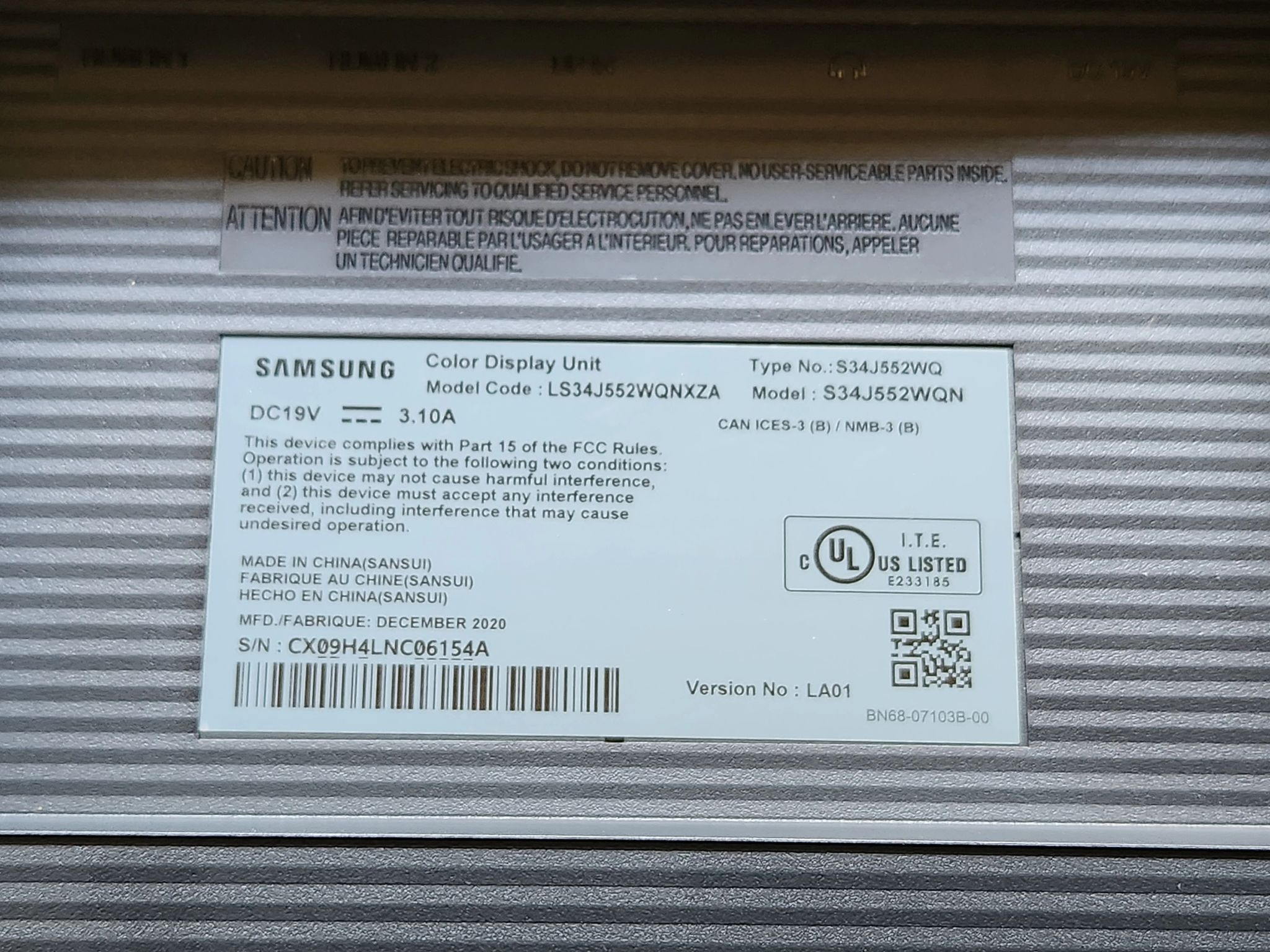 Samsung 34" Ultrawide 1440p Monitor, 75Hz, Freesync Ultimate