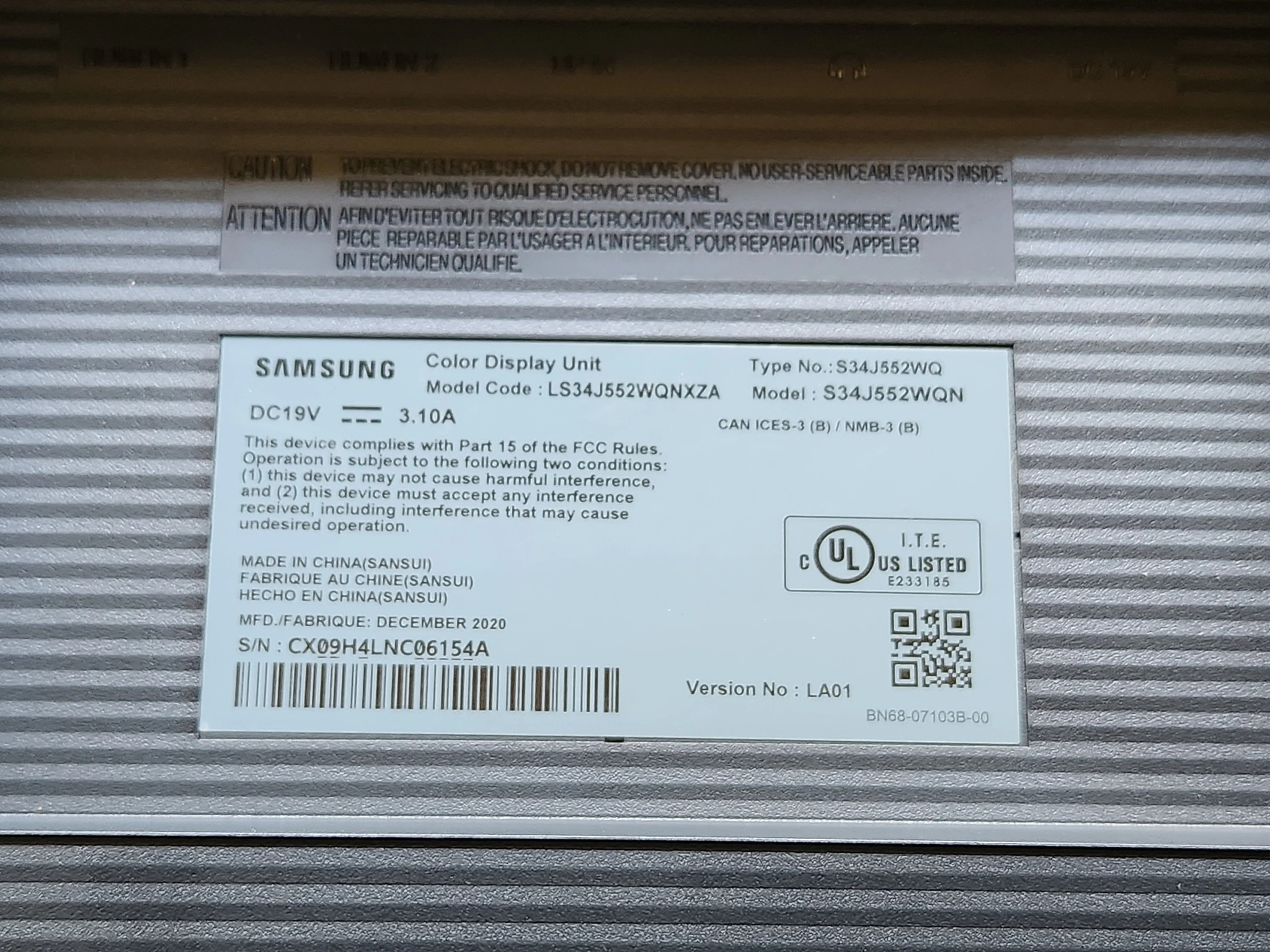 Samsung 34" Ultrawide 1440p Monitor, 75Hz, Freesync Ultimate