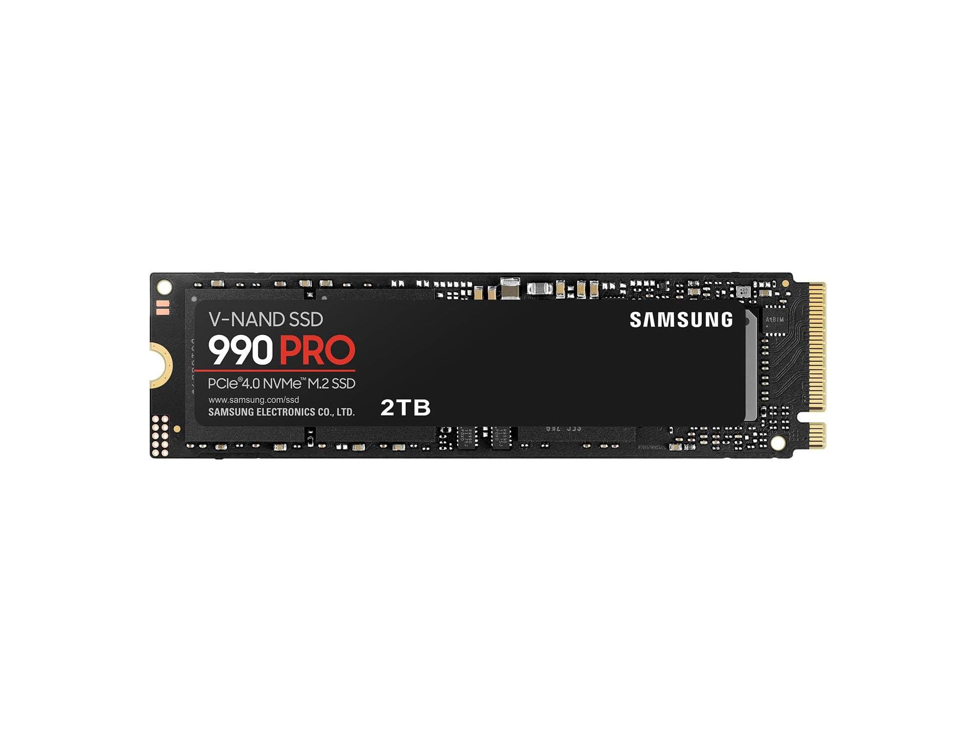 Samsung 990 PRO 2TB NVMe SSD – PCIe 4.0 M.2 2280 – Up to 7,450 MB/s