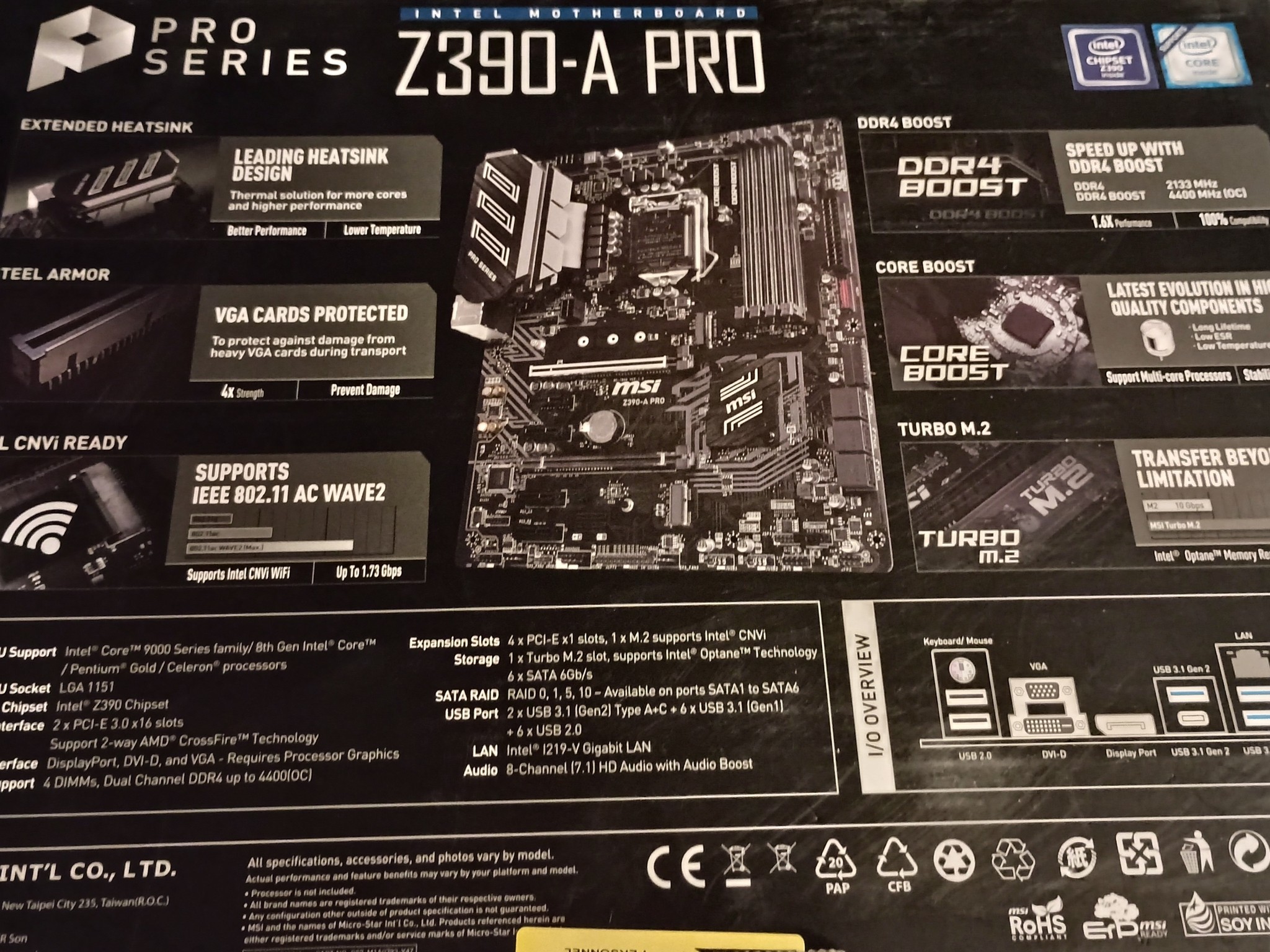 MSI Z390-A Pro Motherboard + CPU