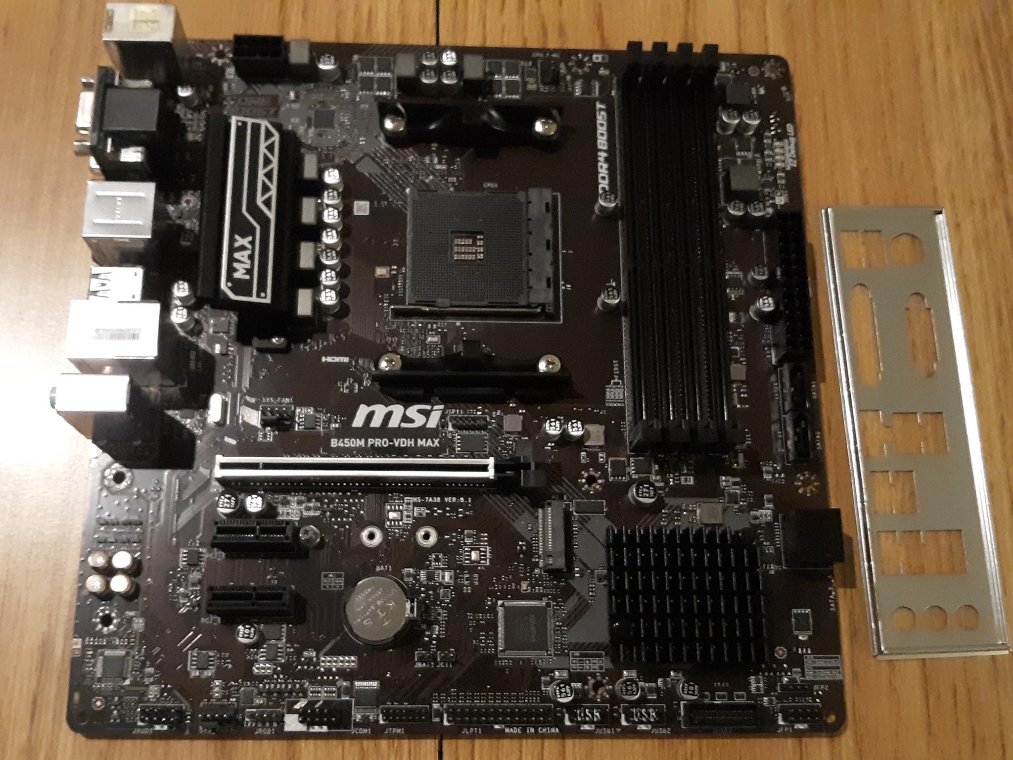 REFURBISHED || MSi B450M PRO-VDH MAX Micro ATX Socket AM4