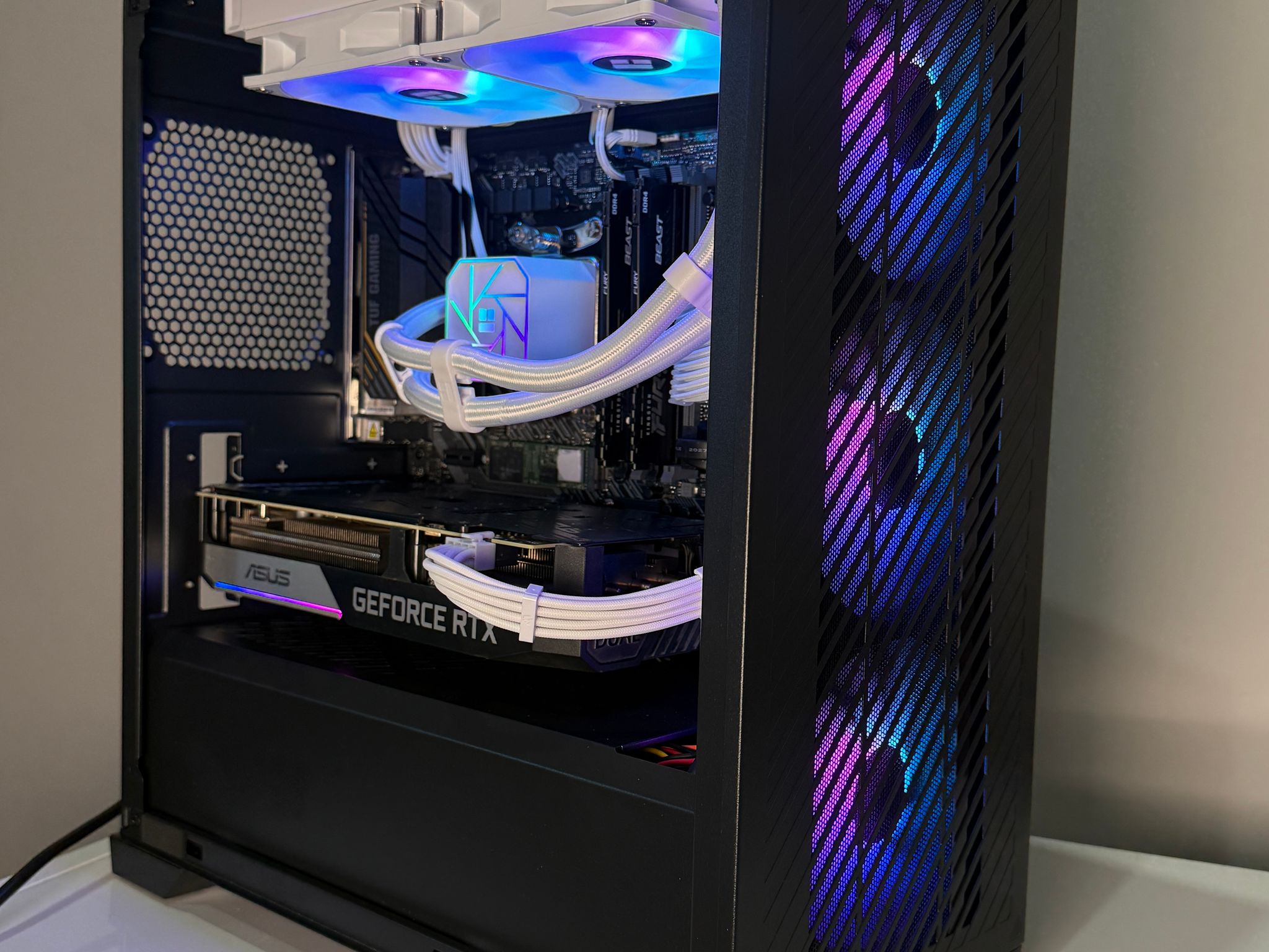 1440p High FPS White🔸RTX 3060ti🔸16gb Memory | 240mm Liquid Cooled AIO