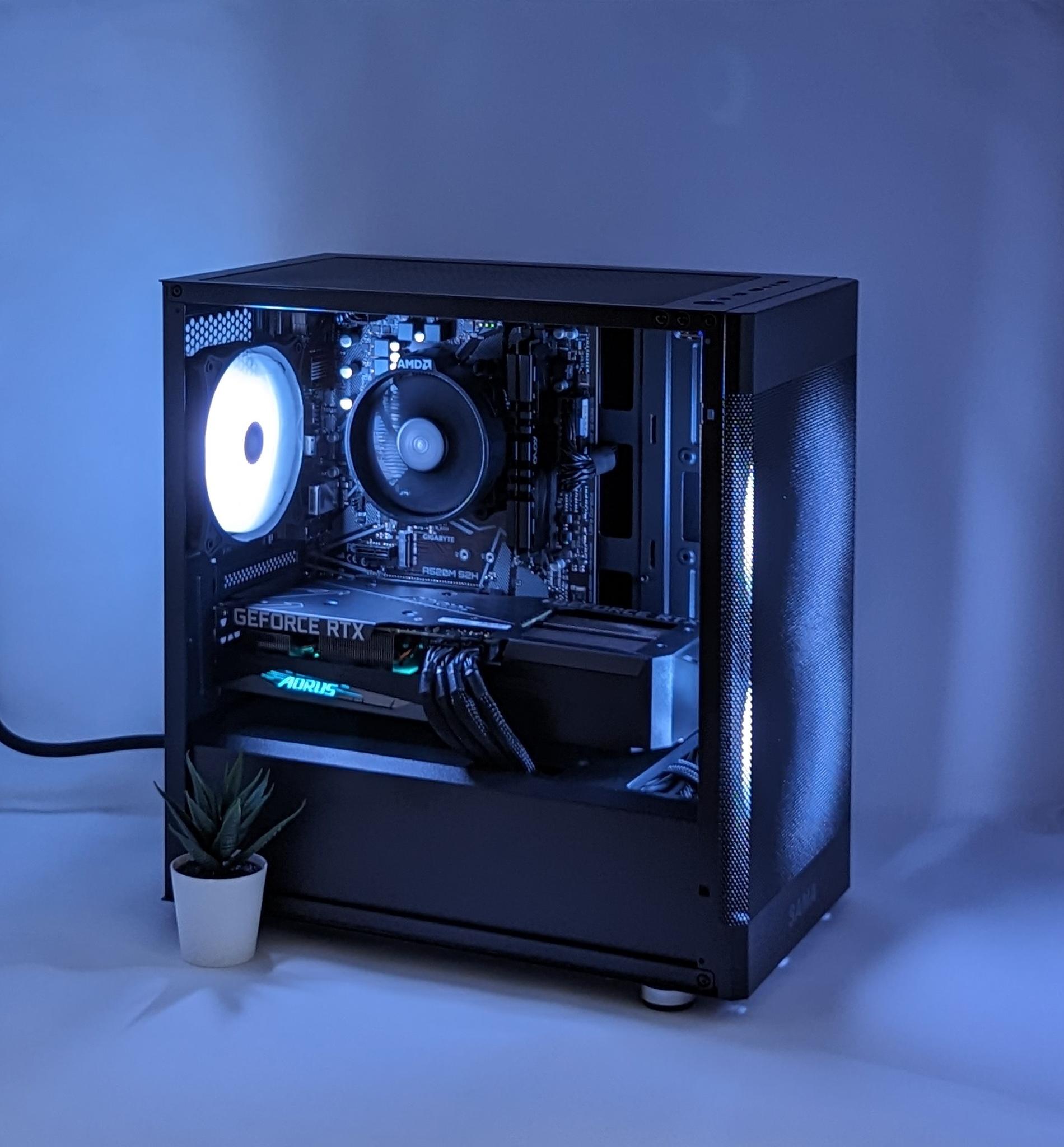 Sleek RTX Whisperer | Nvidia RTX 3060 | Ryzen 5 5500 | 16gb RAM | MSI M461 1TB Gen 4 NVMe SSD