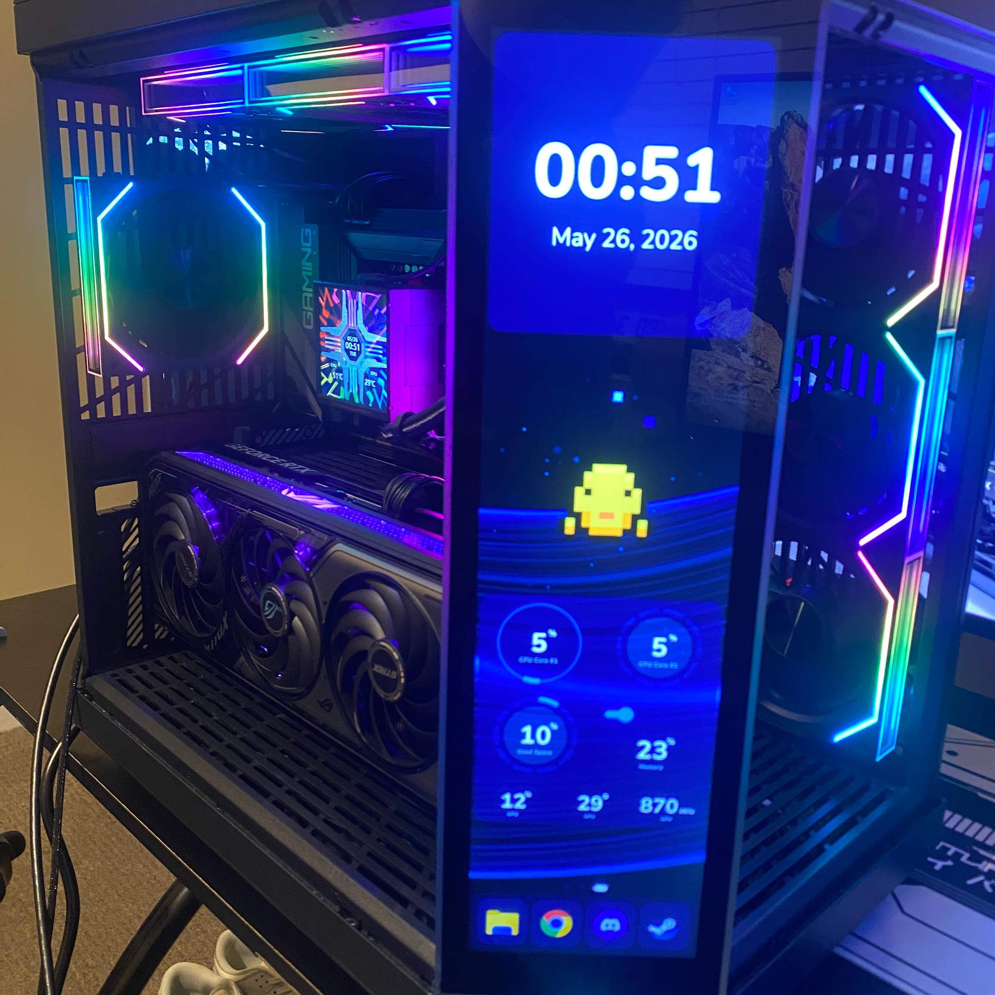 HYTE Y70 TOUCH | RYZEN 7 7800X3D | ROG RTX 5070 | 32GB DDR5 | 1TB