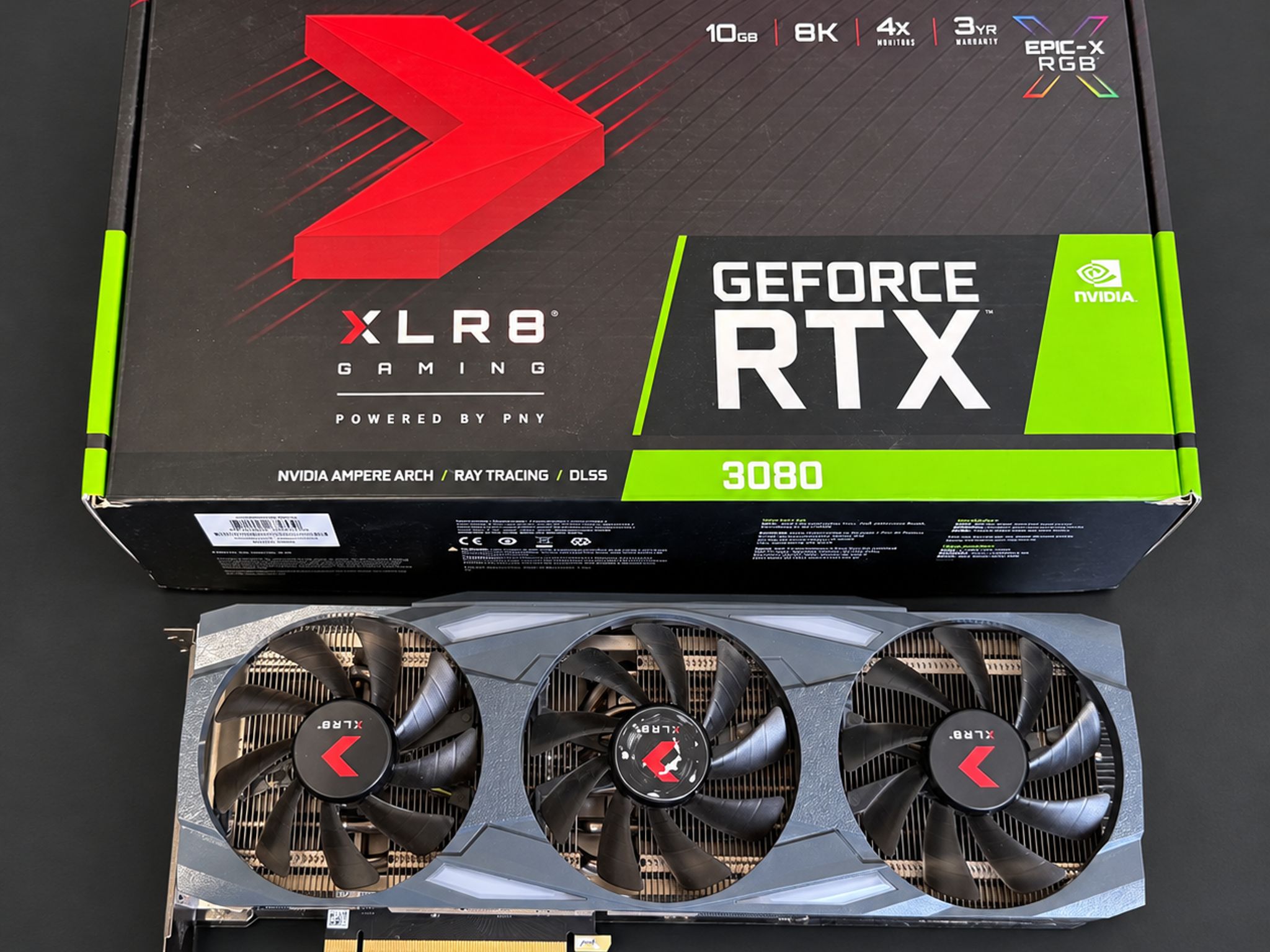 PNY GeForce RTX 3080 10GB XLR8 Gaming UPRISING EPIC-X RGB Triple Fan Edition