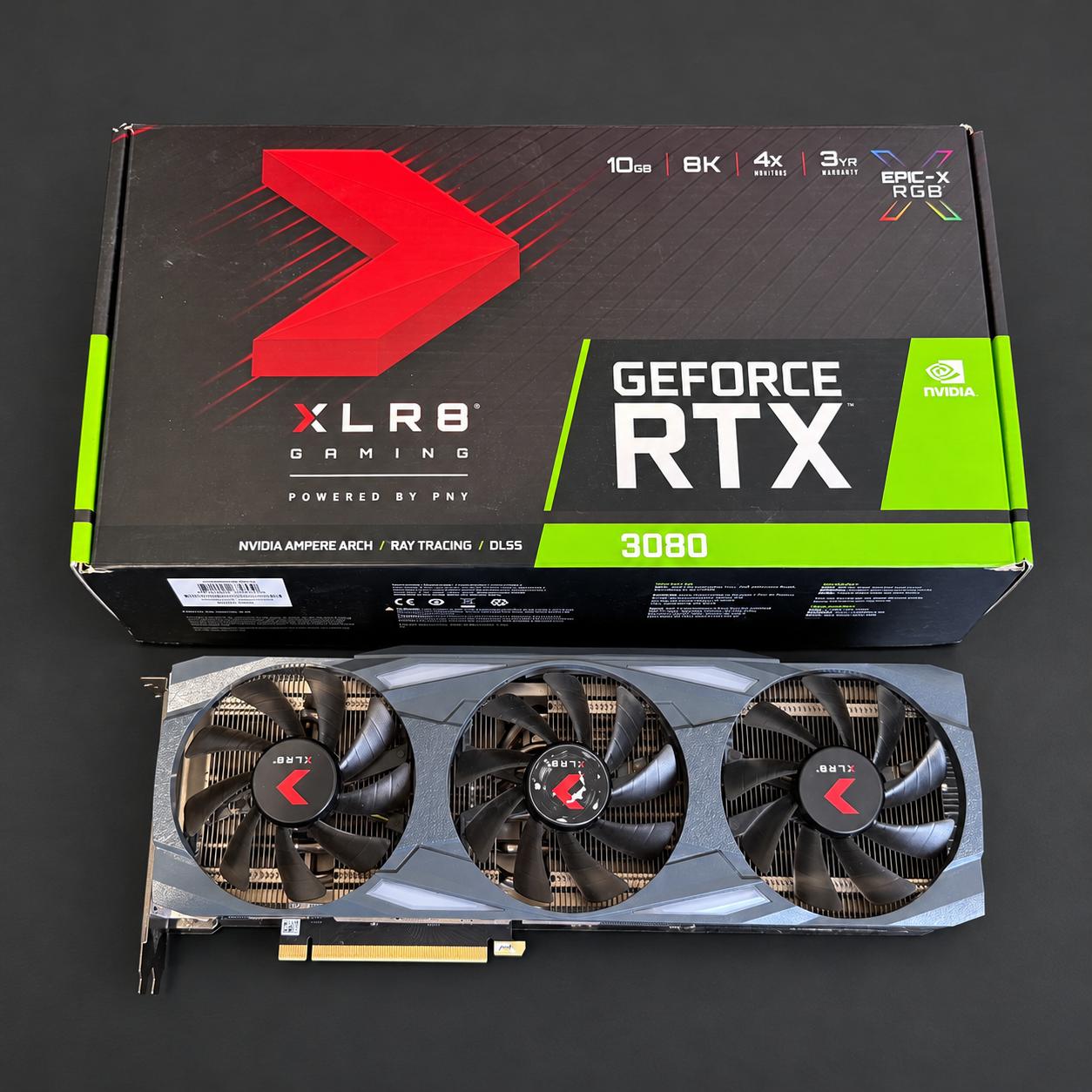 PNY GeForce RTX 3080 10GB XLR8 Gaming UPRISING EPIC-X RGB Triple Fan Edition