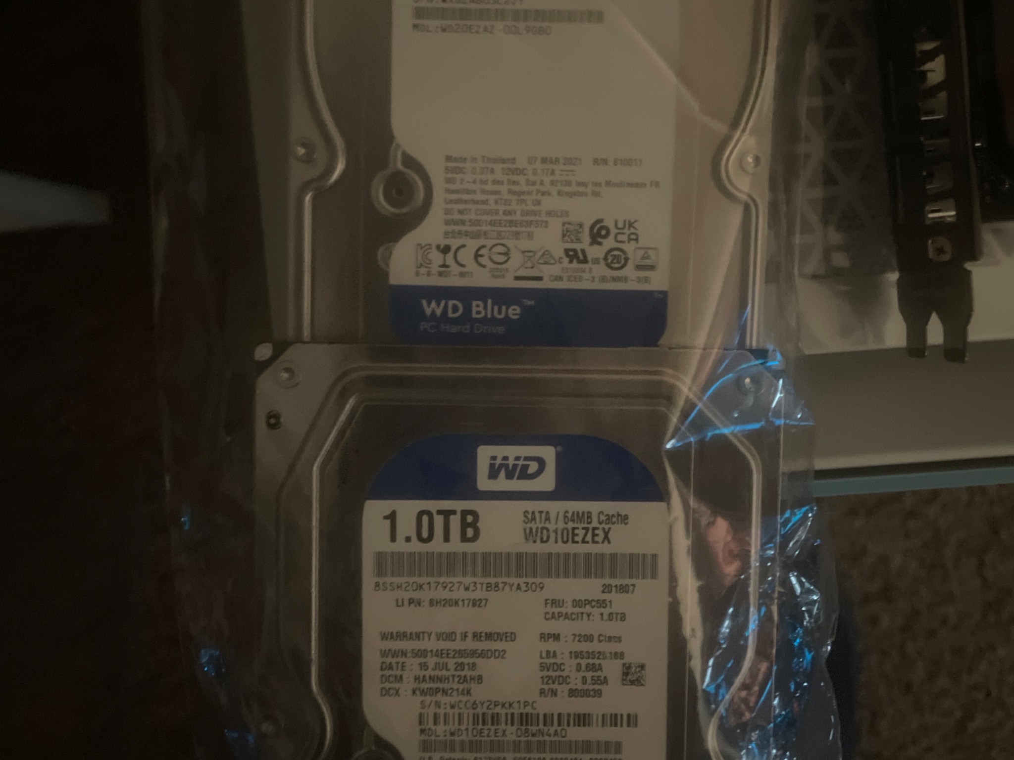 Western Digital Blue HDD 1 & 2 TB