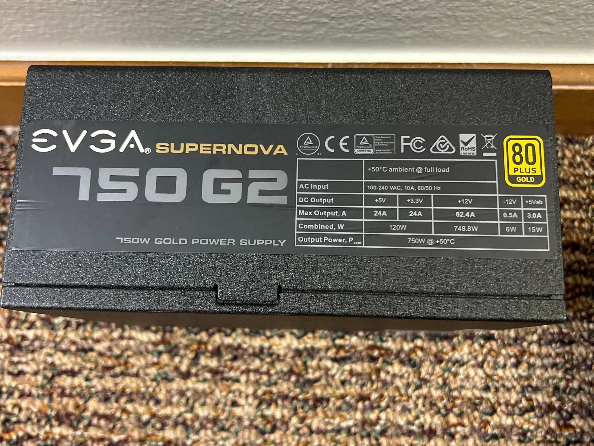 EVGA 750w G2 80 Plus Gold Modular Power Supply