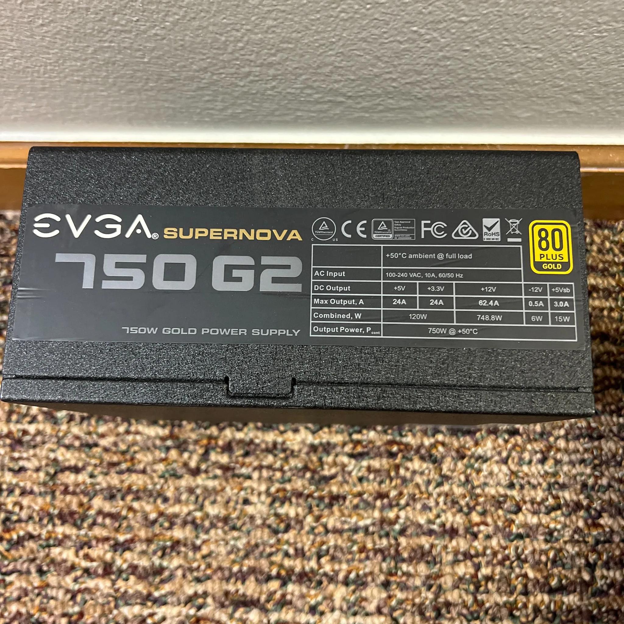 EVGA 750w G2 80 Plus Gold Modular Power Supply