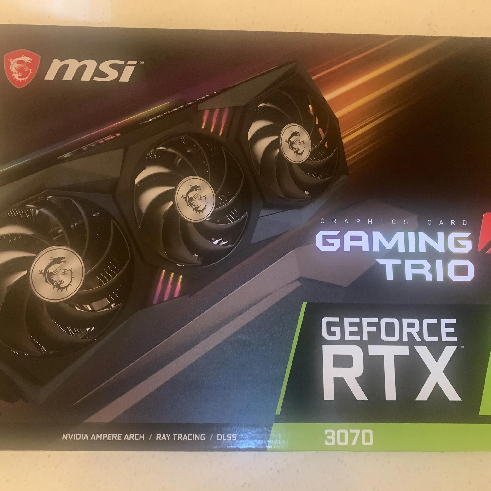 MSI GeForce RTX 3070 GAMING X Trio (W/ Original Accessories) 8GB GDDR6 Graphics Card