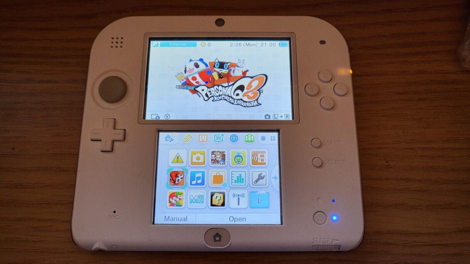 CUSTOM USER REFURBISHED Nintendo 2DS White/Red Handheld Console, New Super Mario Bros 2 Edition