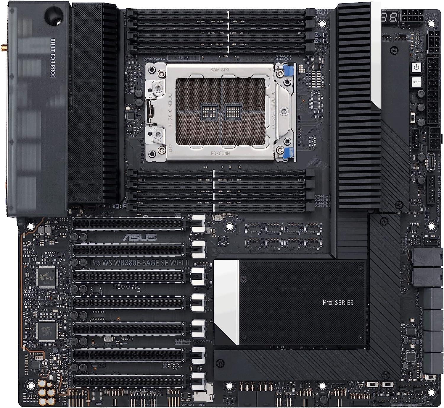 ASUS Pro WS WRX80E-SAGE SE WIFI II WRX80 sWRX8 E-ATX Workstation Motherboard