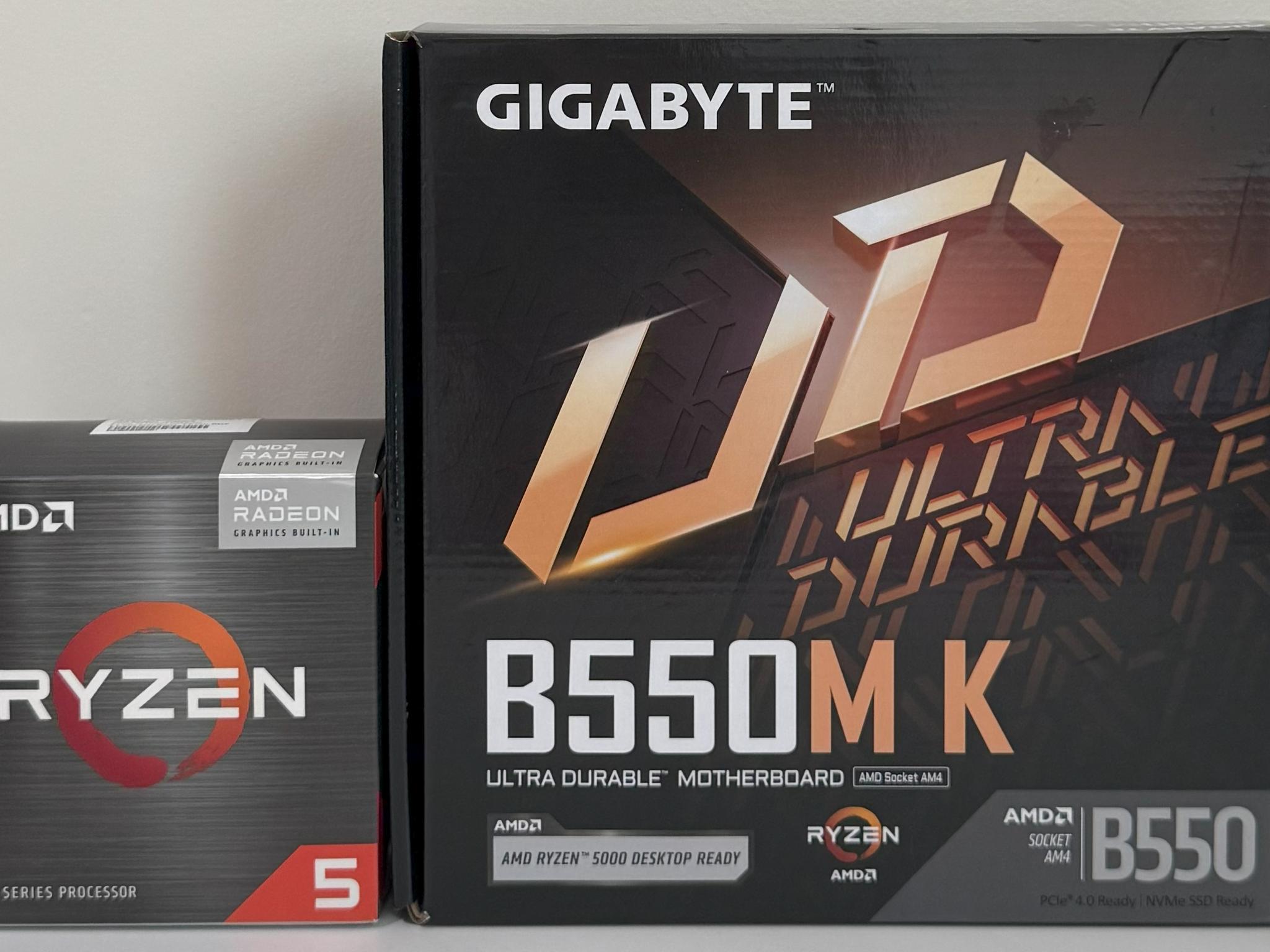 AMD Ryzen 5 5600GT Gaming PC Radeon Vega 7 Graphics GIGABYTE B550M K B550 Thermaltake Versa H18 Case