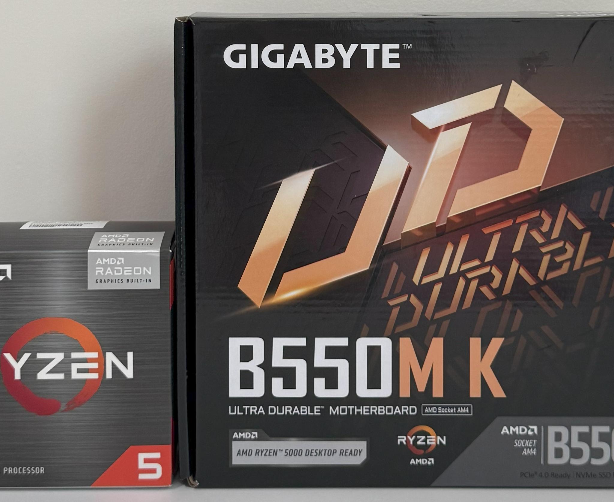 AMD Ryzen 5 5600GT Gaming PC Radeon Vega 7 Graphics GIGABYTE B550M K B550 Thermaltake Versa H18 Case