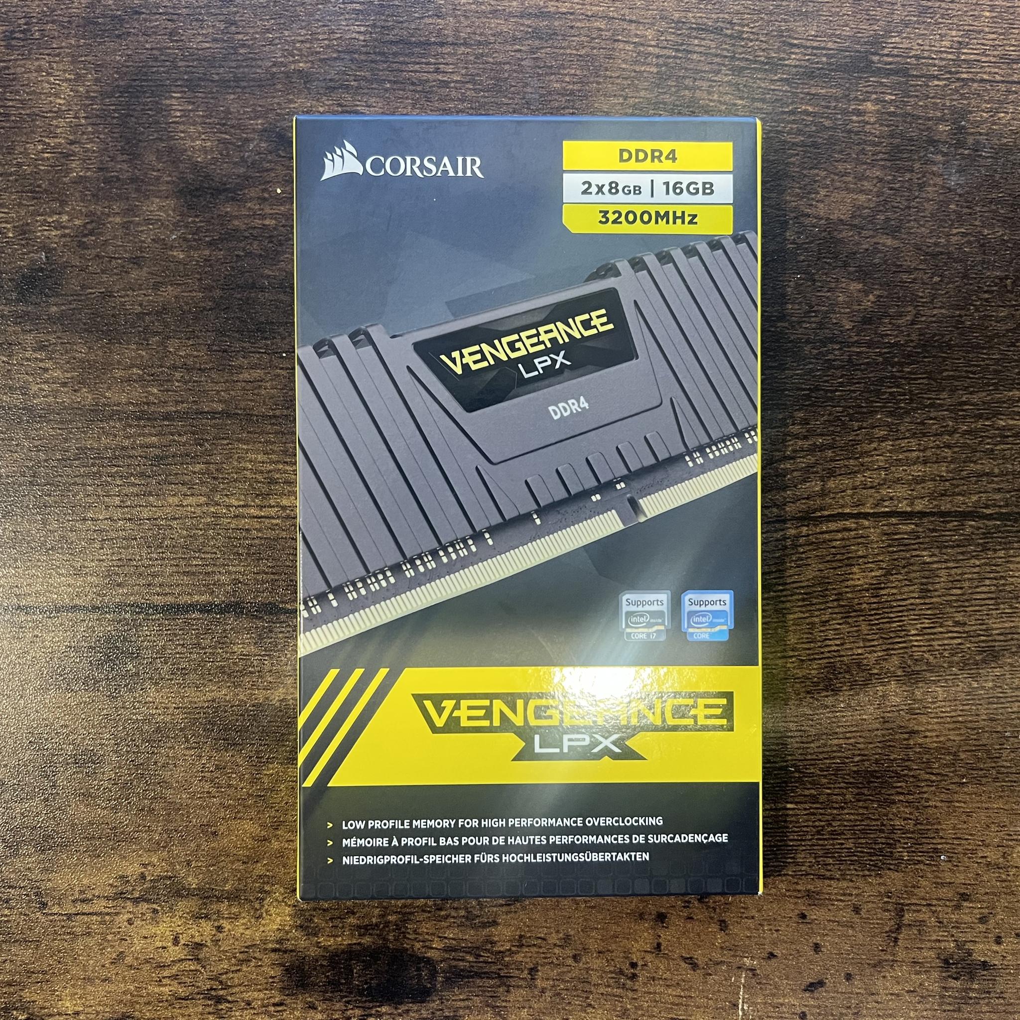 16GB (2x8GB) DDR4-3200MHz CL16 Corsair Vengeance LPX RAM Memory New in Box