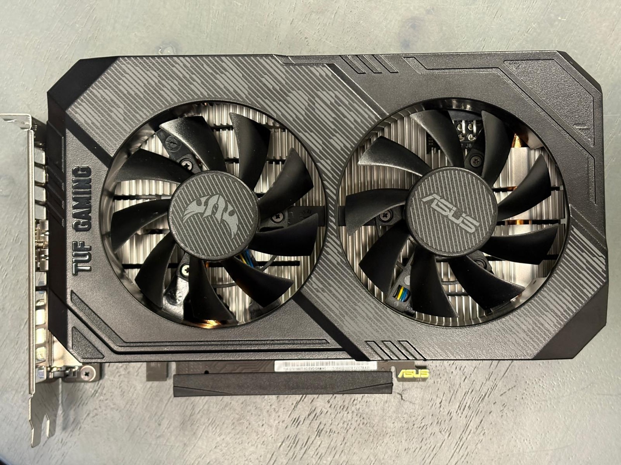 USED IN GOOD CONDITION W/ TEST REPORT - ASUS TUF Gaming GeForce GTX 1660 Ti 6G EVO - (Refurbished)