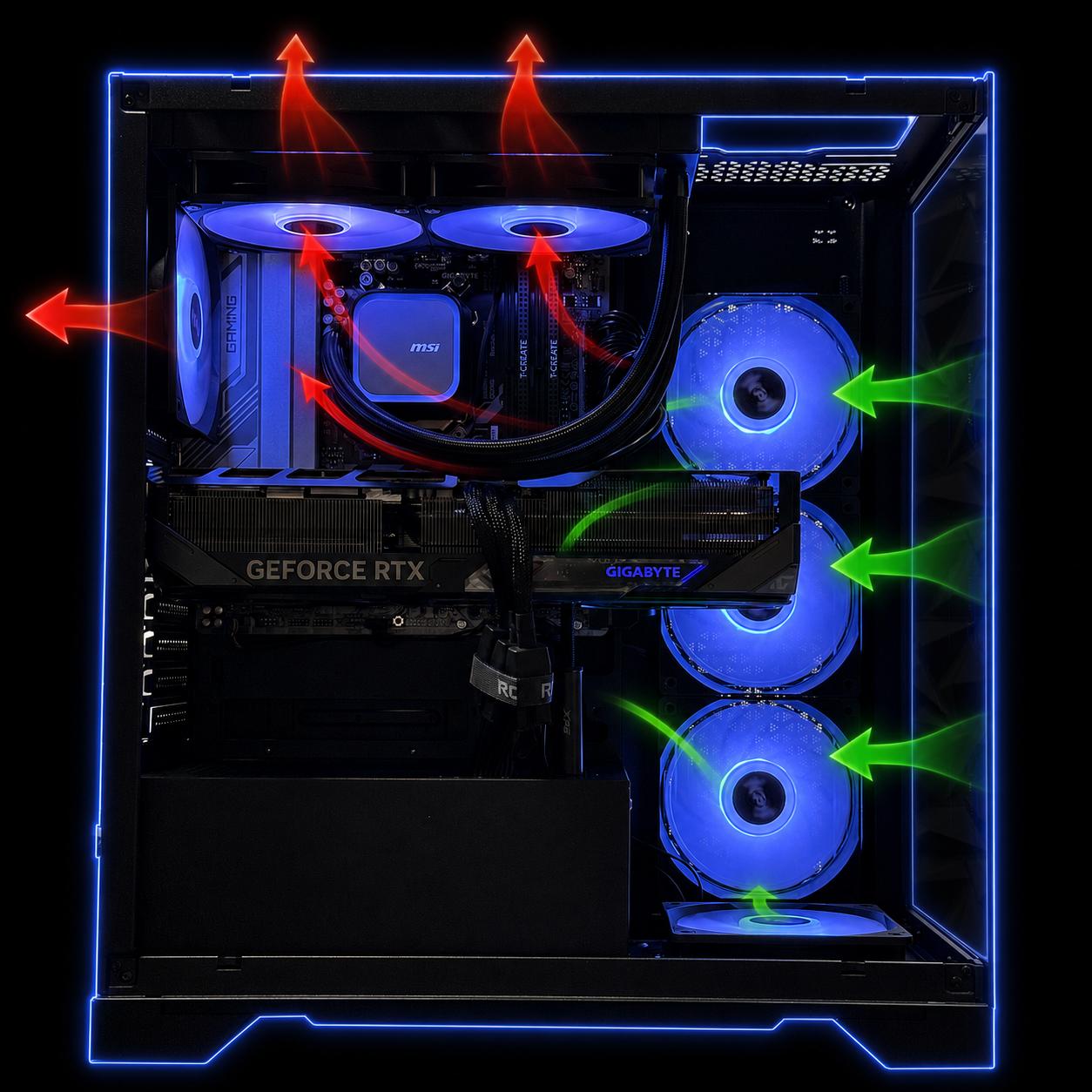 1440P/4K Creator gaming pc / RTX 5070 Ti / Ryzen 7 7800X3D / 32GB DDR5 Ram / 1TB SSD