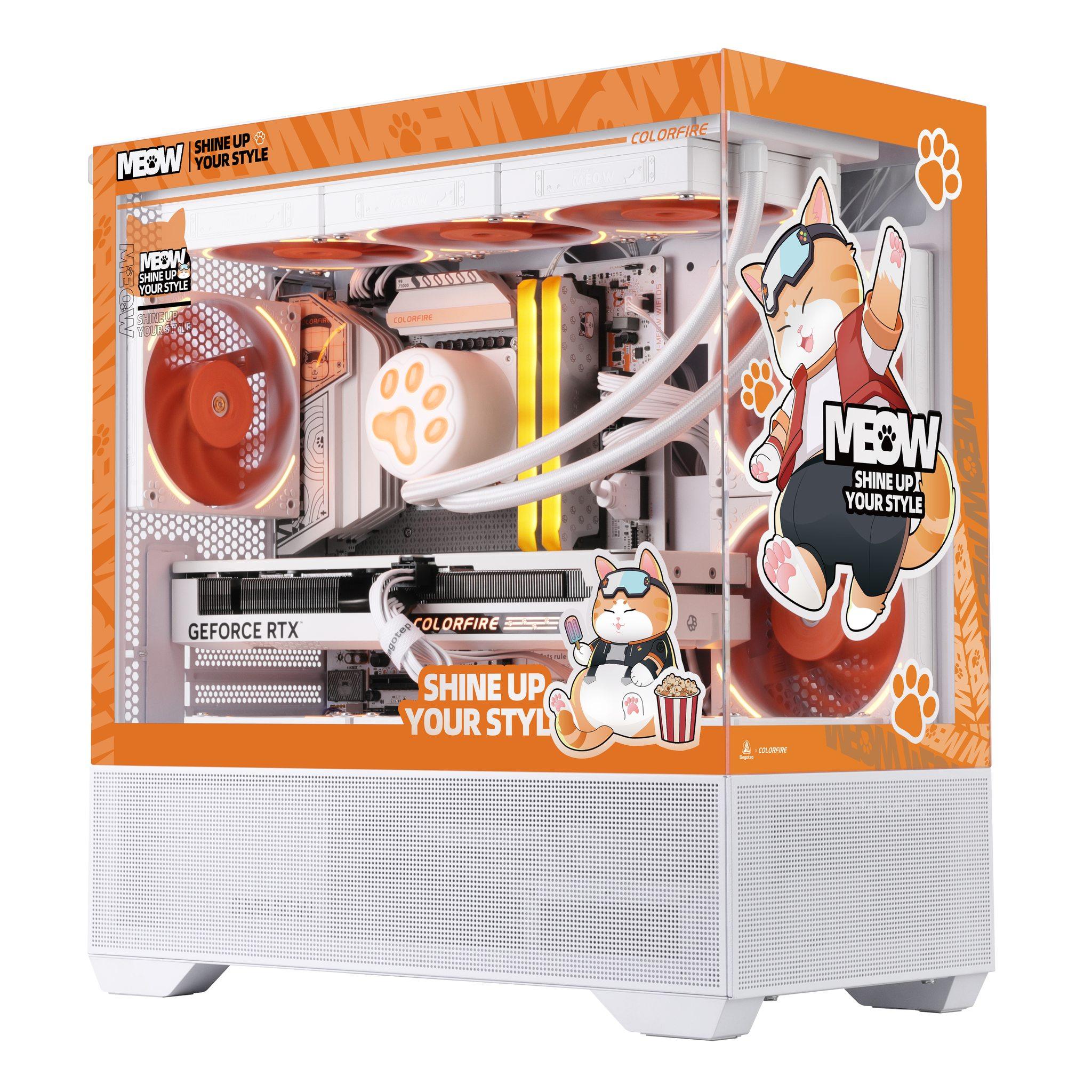 Combo Cooler-Case-Fan Segotep Memphis-S Meow  M-ATX  Case, AIO BeIced II 360, ARGB Fan Meow Edition
