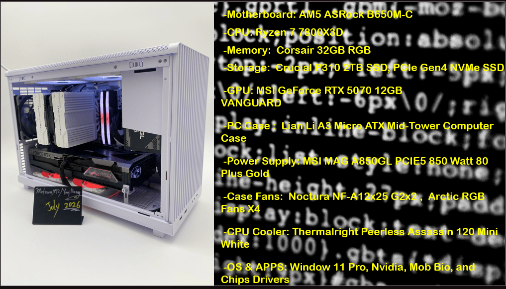 "Panda 1440P" | 7800X3D | 32GB DDR5 | 2TB | MSI 5070 Vanguard|