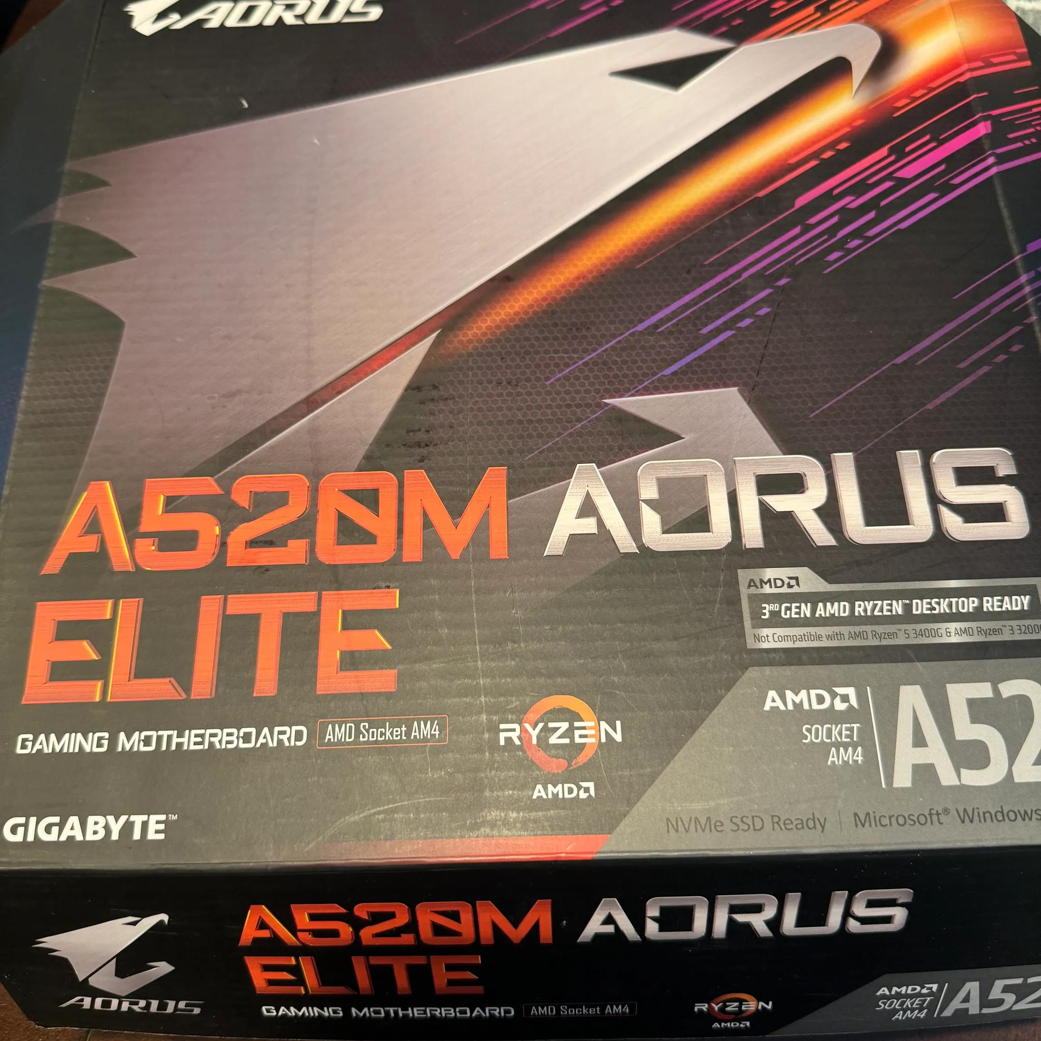 GIGABYTE A520M AORUS ELITE Micro ATX AMD AM4 Motherboard