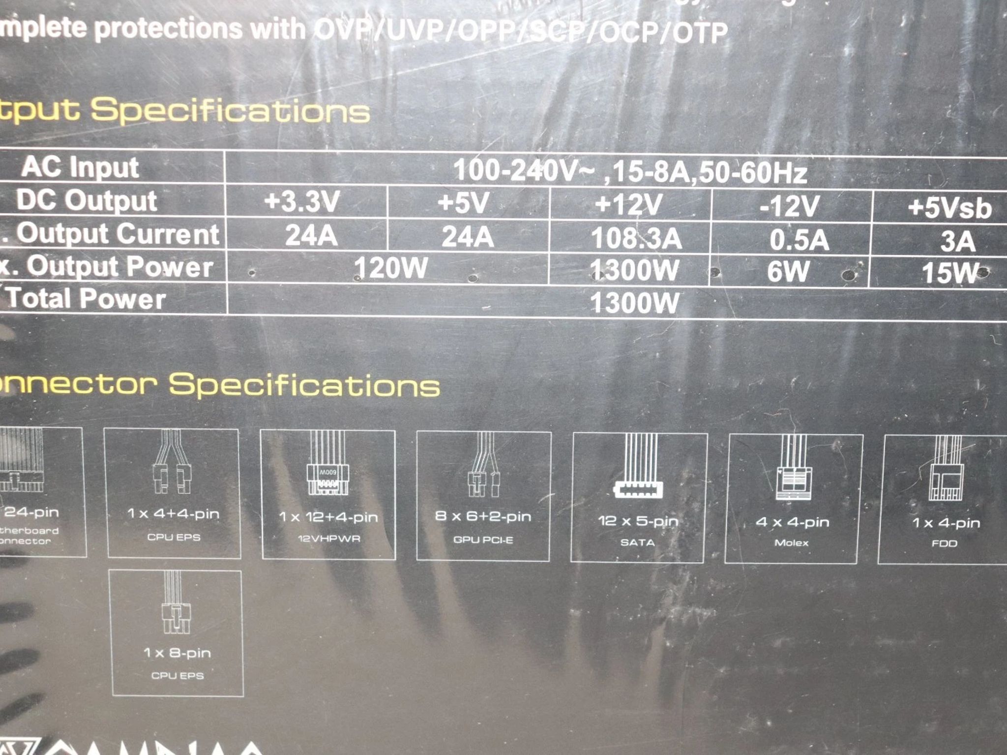 GAMDIAS Helios P2‑1300G 1300W 80+ Gold Fully Modular PSU ATX Power Supply NEW