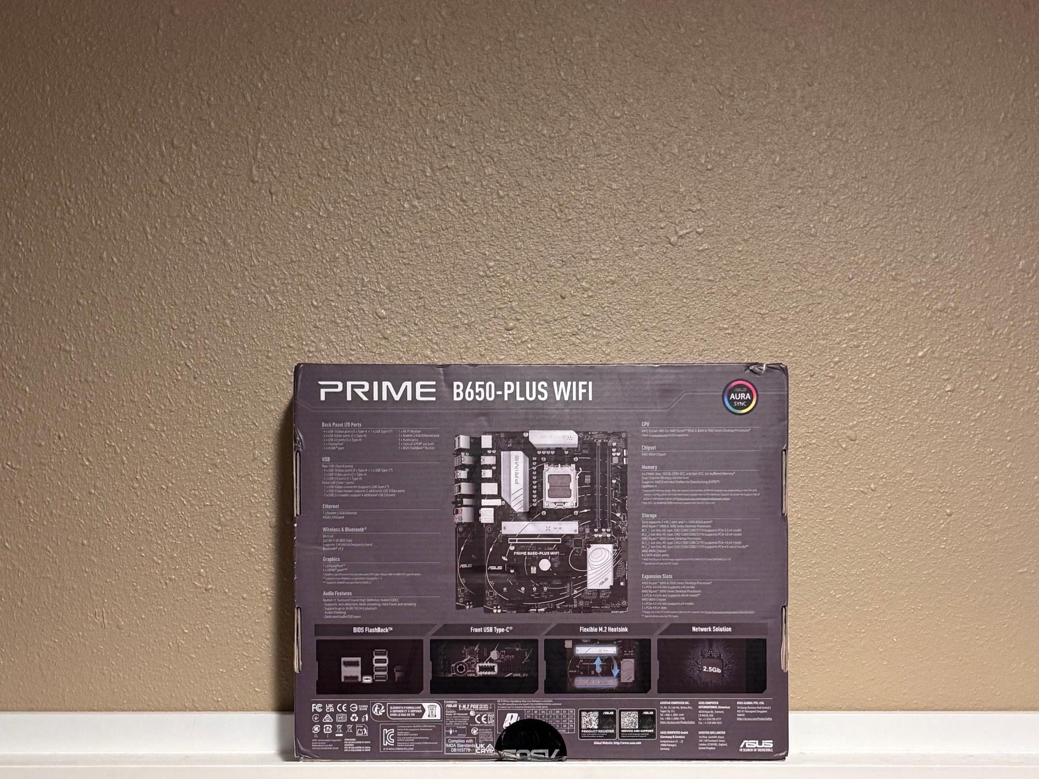 *NEW* ASUS PRIME B650-PLUS WIFI AMD B650 AM5 Ryzen™ Desktop 9000 8000 & 7000 ATX motherboard