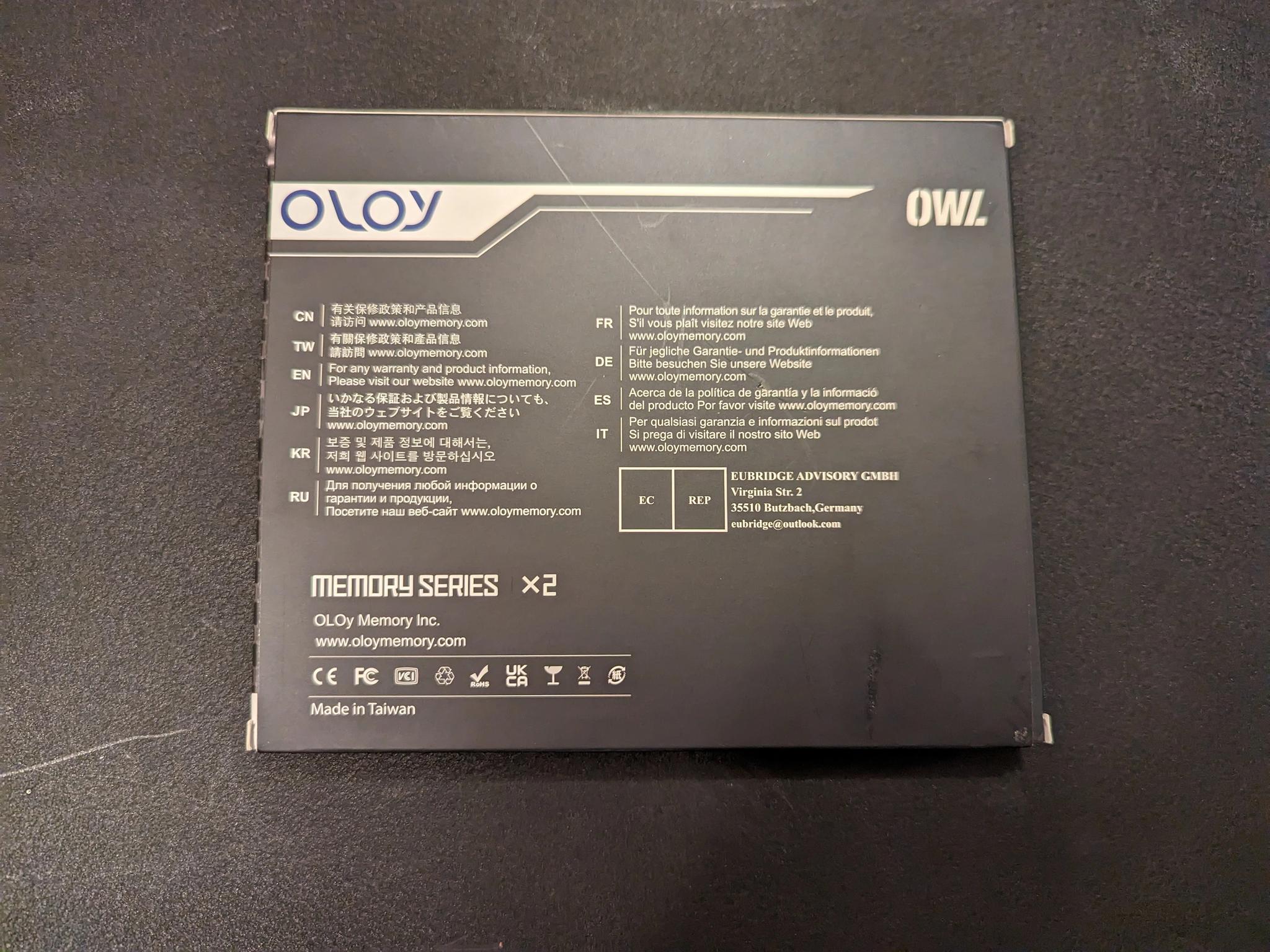OLOy 16GB (2x8GB) DDR4-3000 CL16 Memory