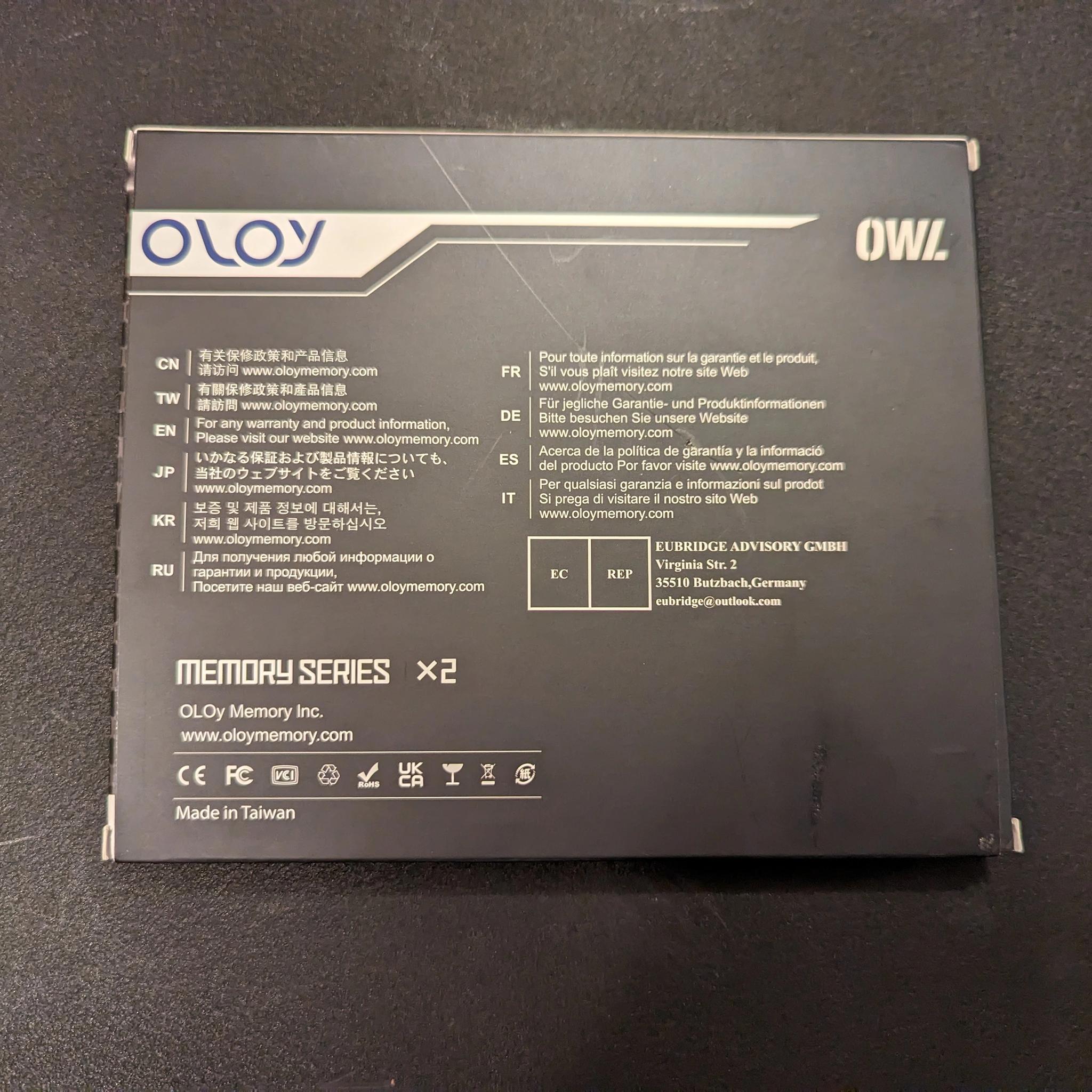 OLOy 16GB (2x8GB) DDR4-3000 CL16 Memory