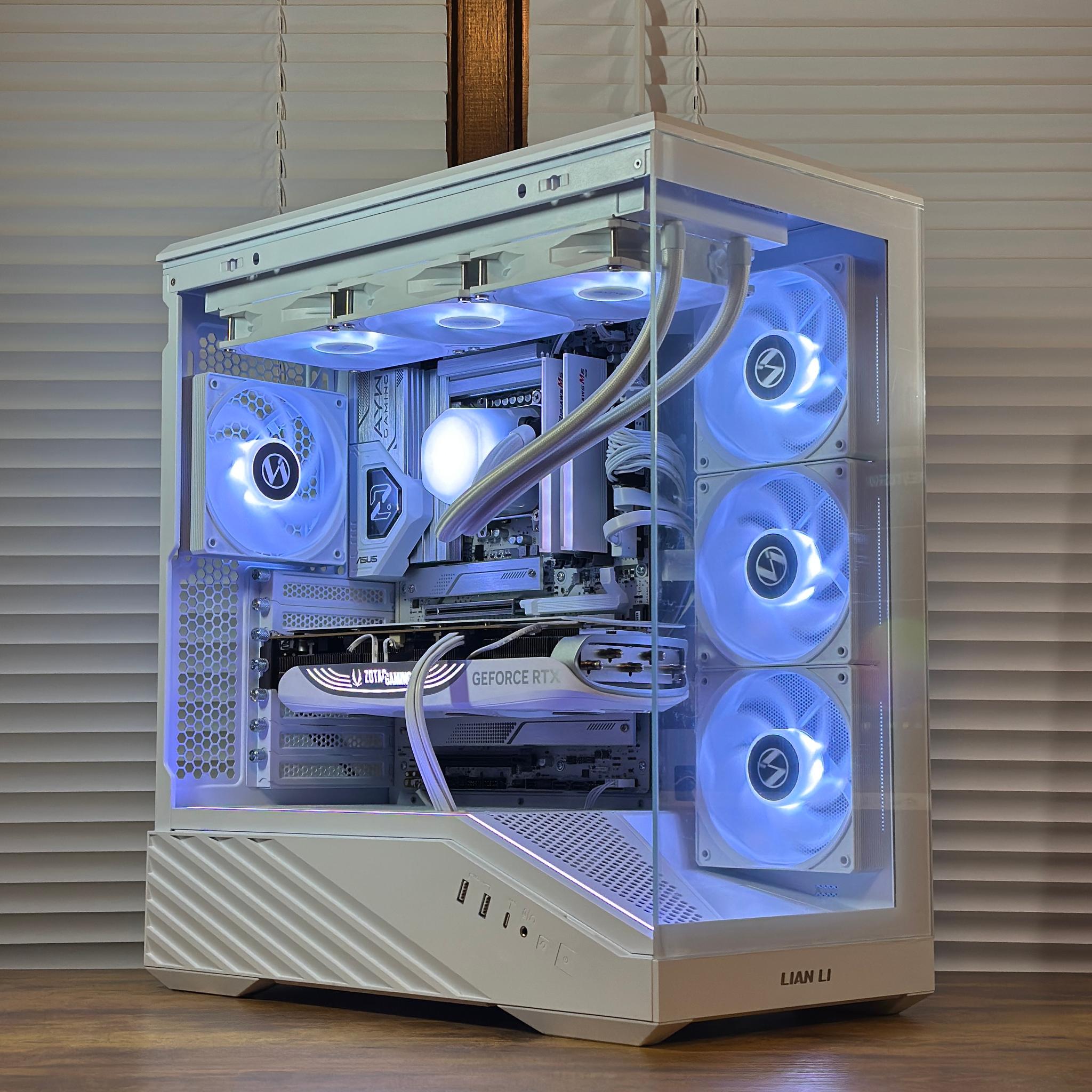 RTX 4080S 16GB | Intel Core Ultra 265KF | 48GB DDR5 | 2TB NVME | Win11 | WIFI | 4K White Gaming PC