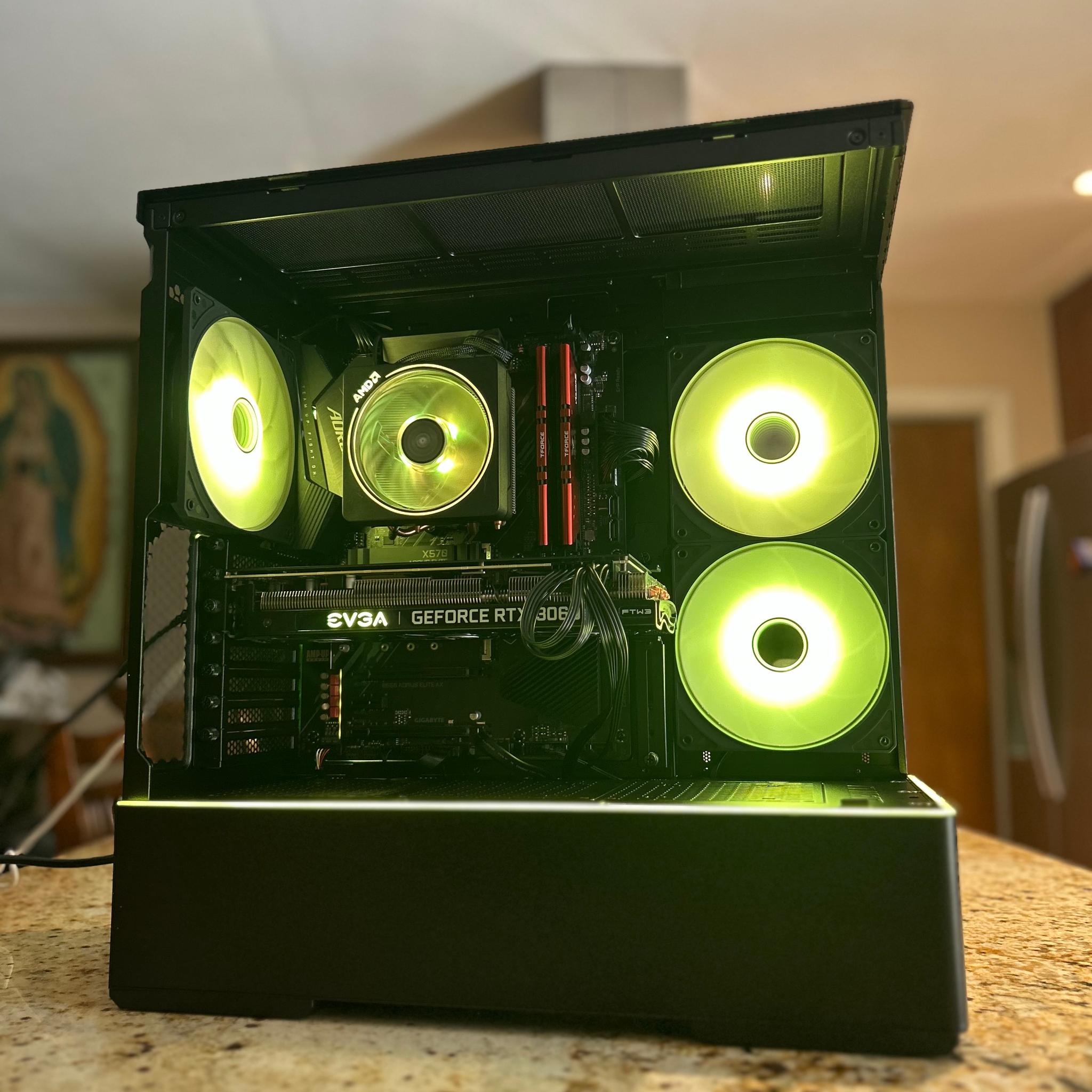 Black Gaming PC | RTX 3060Ti | RYZEN 5 3600 | 16GB RAM | 1TB SSD | ON BOARD WiFi + BT