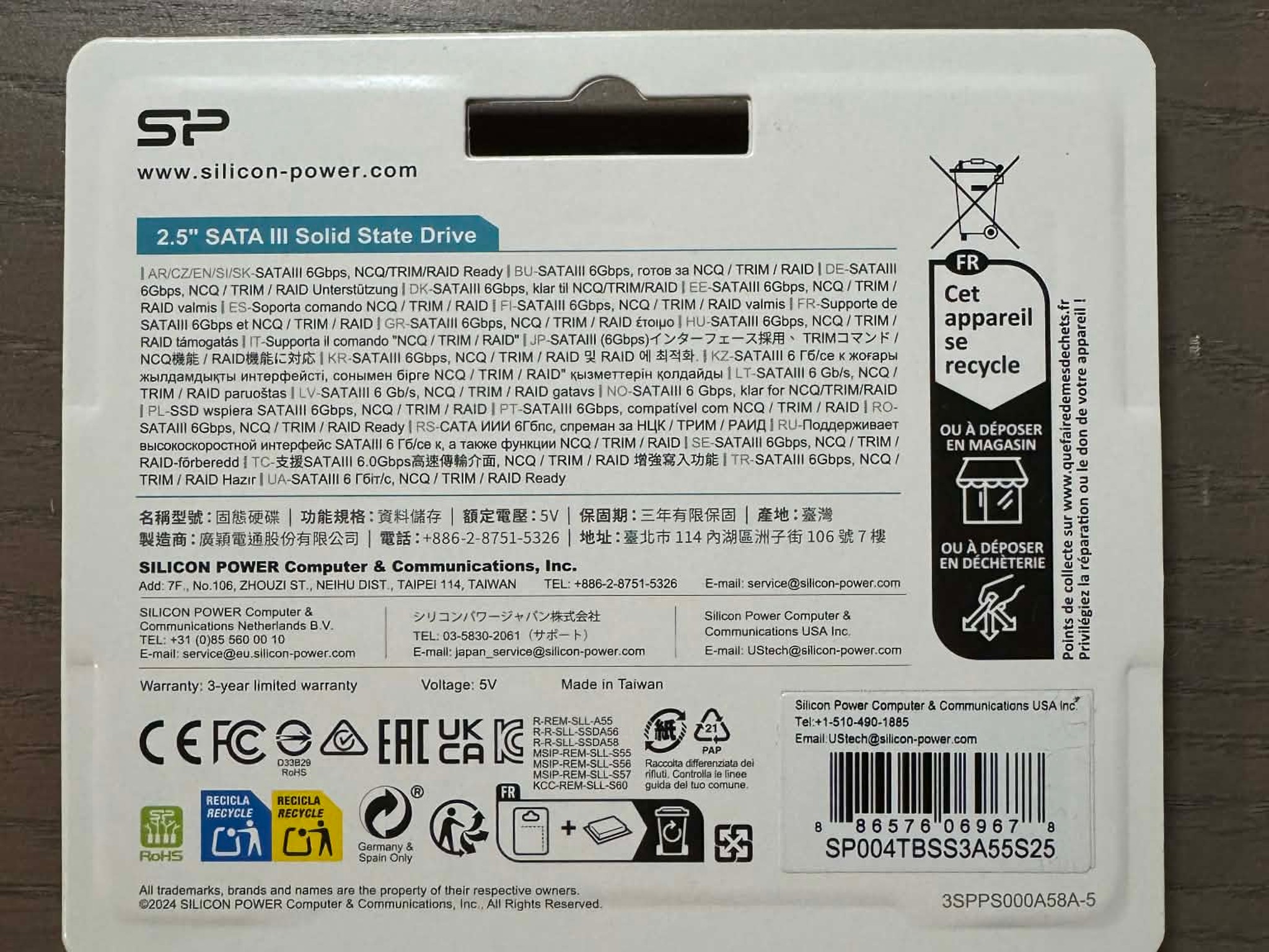 NEW SP Silicon Power 4TB SSD 3D NAND A55 SLC Cache Performance Boost SATA III 2.5"