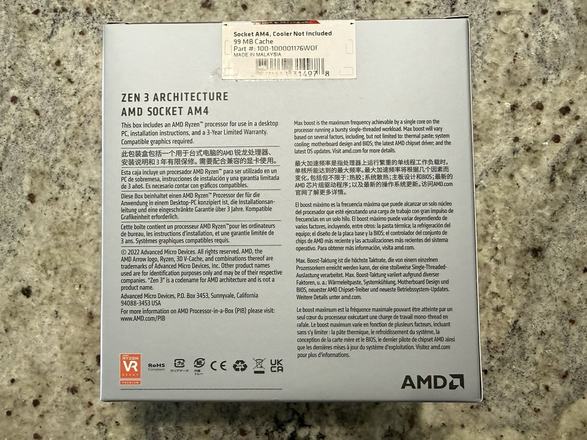 *NEW | SEALED* AMD Ryzen 5 5600X3D 3D V-Cache 6-Core 12-Threads AM4 CPU