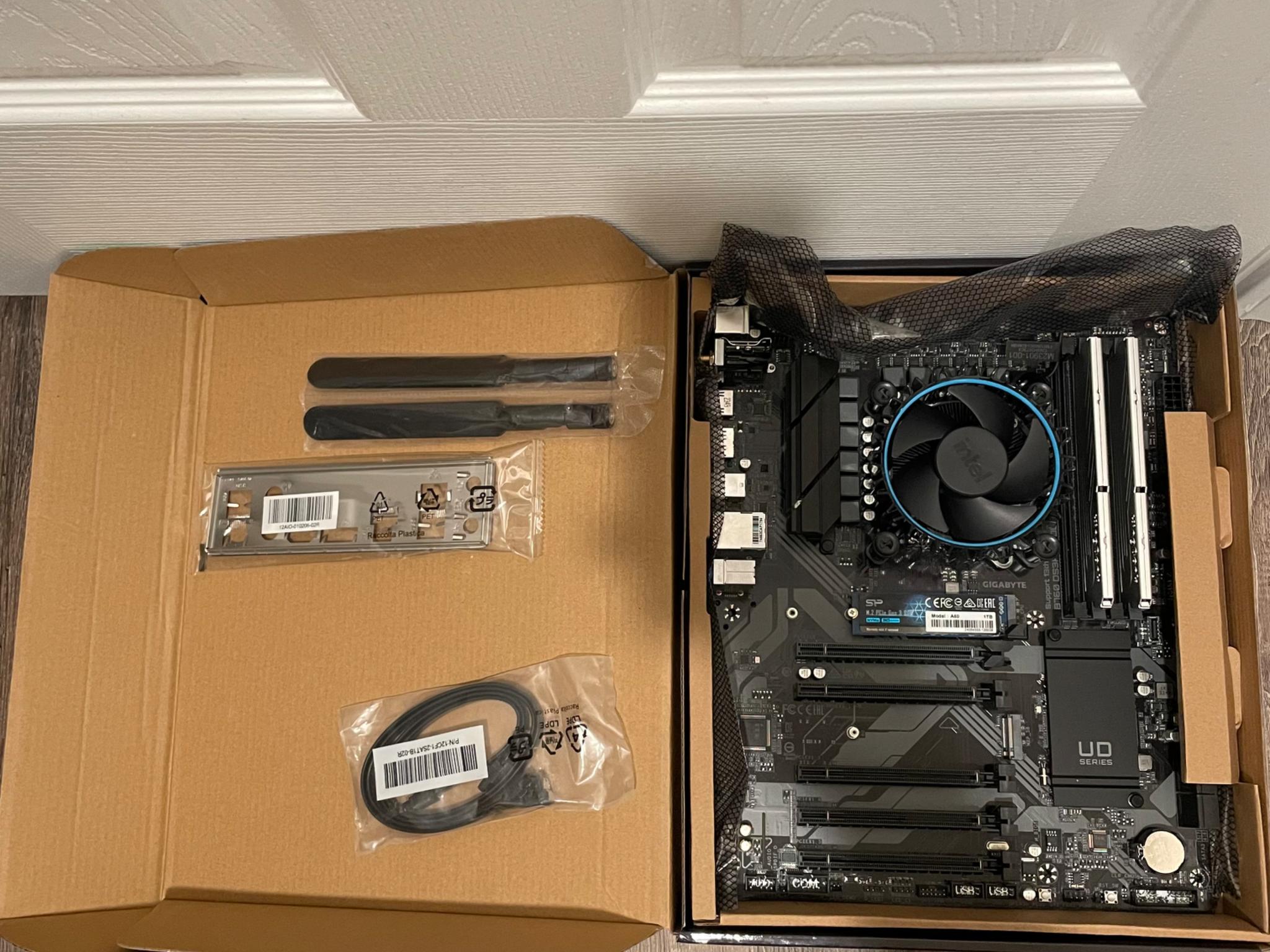 BUDGET GAMING PC KIT | 12100f CPU + Cooler | 16gb DDR4 3200 MHz | B760 WiFi+BT | 1 TB Gen3 SSD