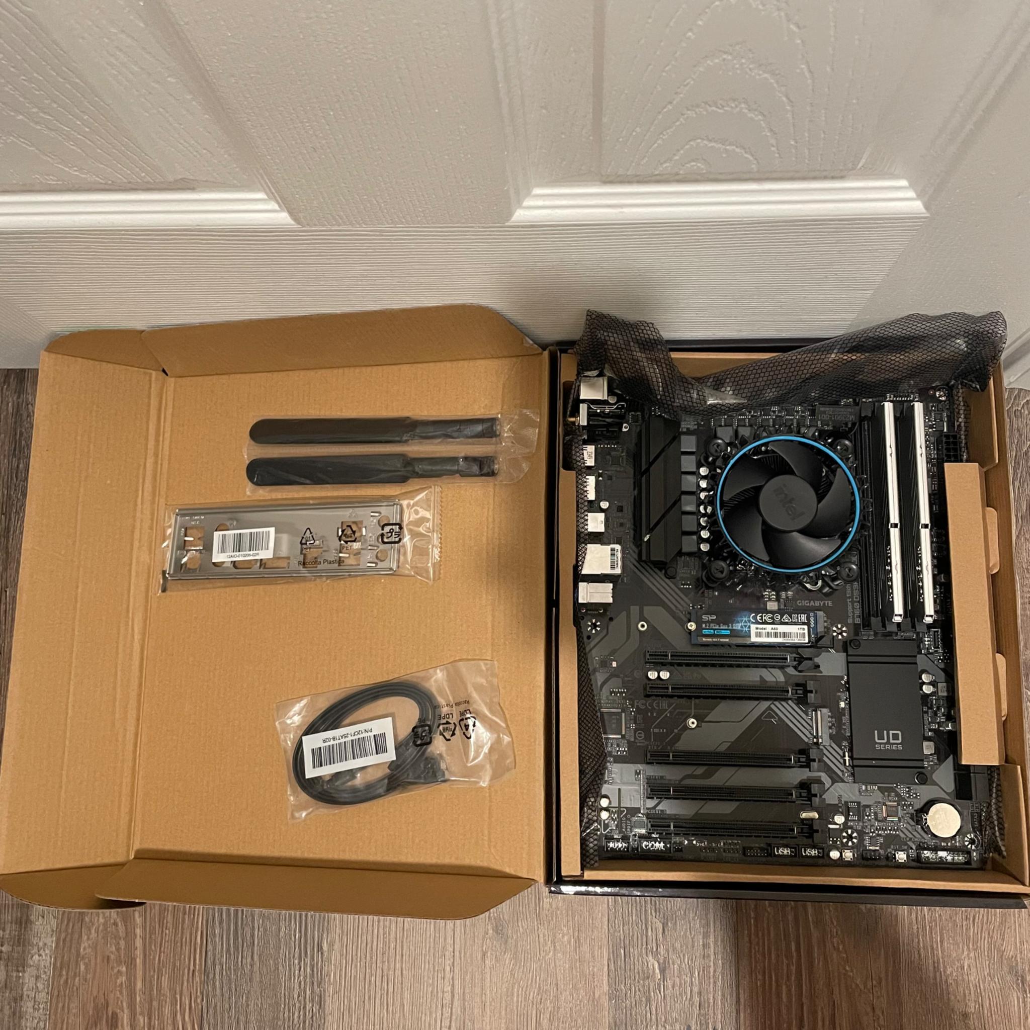 BUDGET GAMING PC KIT | 12100f CPU + Cooler | 16gb DDR4 3200 MHz | B760 WiFi+BT | 1 TB Gen3 SSD