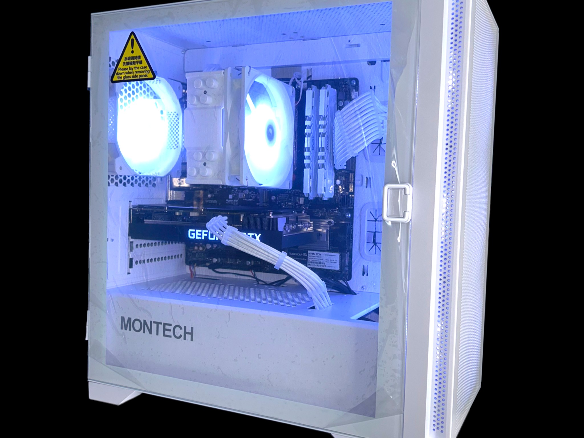 White Custom Gaming / Streaming PC | RTX 3060Ti + Ryzen 5 5600X + 1TB NVME