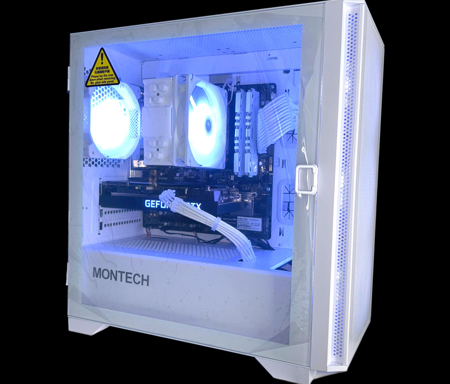 White Custom Gaming / Streaming PC | RTX 3060Ti + Ryzen 5 5600X + 1TB NVME